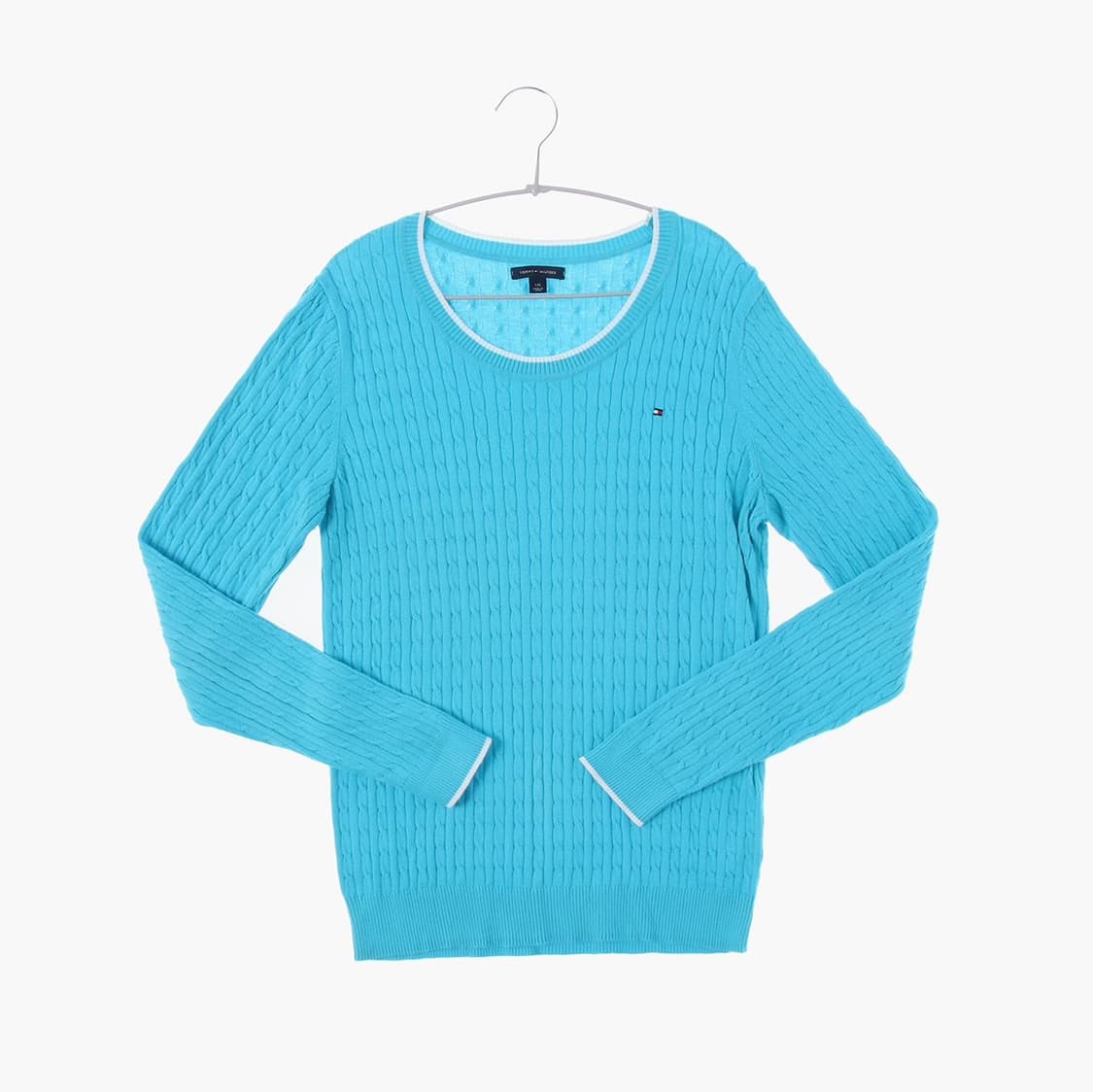 [L] Tommy 타미힐피거 민트 케이블 우먼즈 니트 상품이미지5