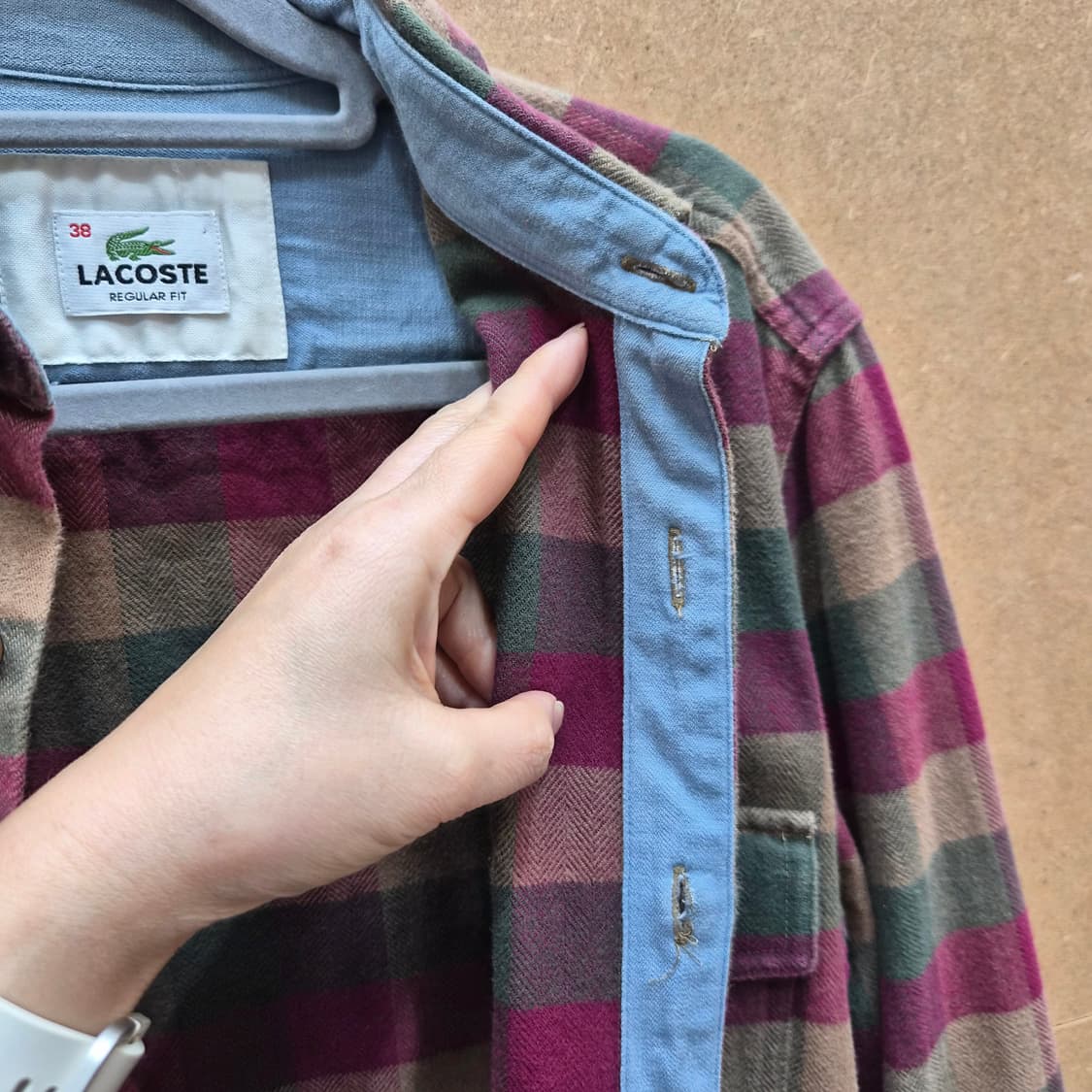 라코스테 플란넬 체크 셔츠 상품이미지7