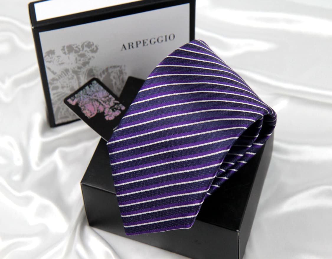 아르페지오 8.2cm 미사용 신형 넥타이핀 포함 남자 명품 넥타이 상품이미지1