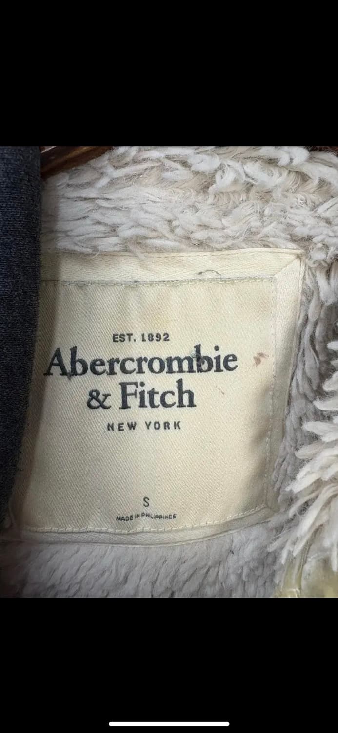 아베크롬비 로고 차콜 쉐르파 후드집업 H1219 상품이미지5