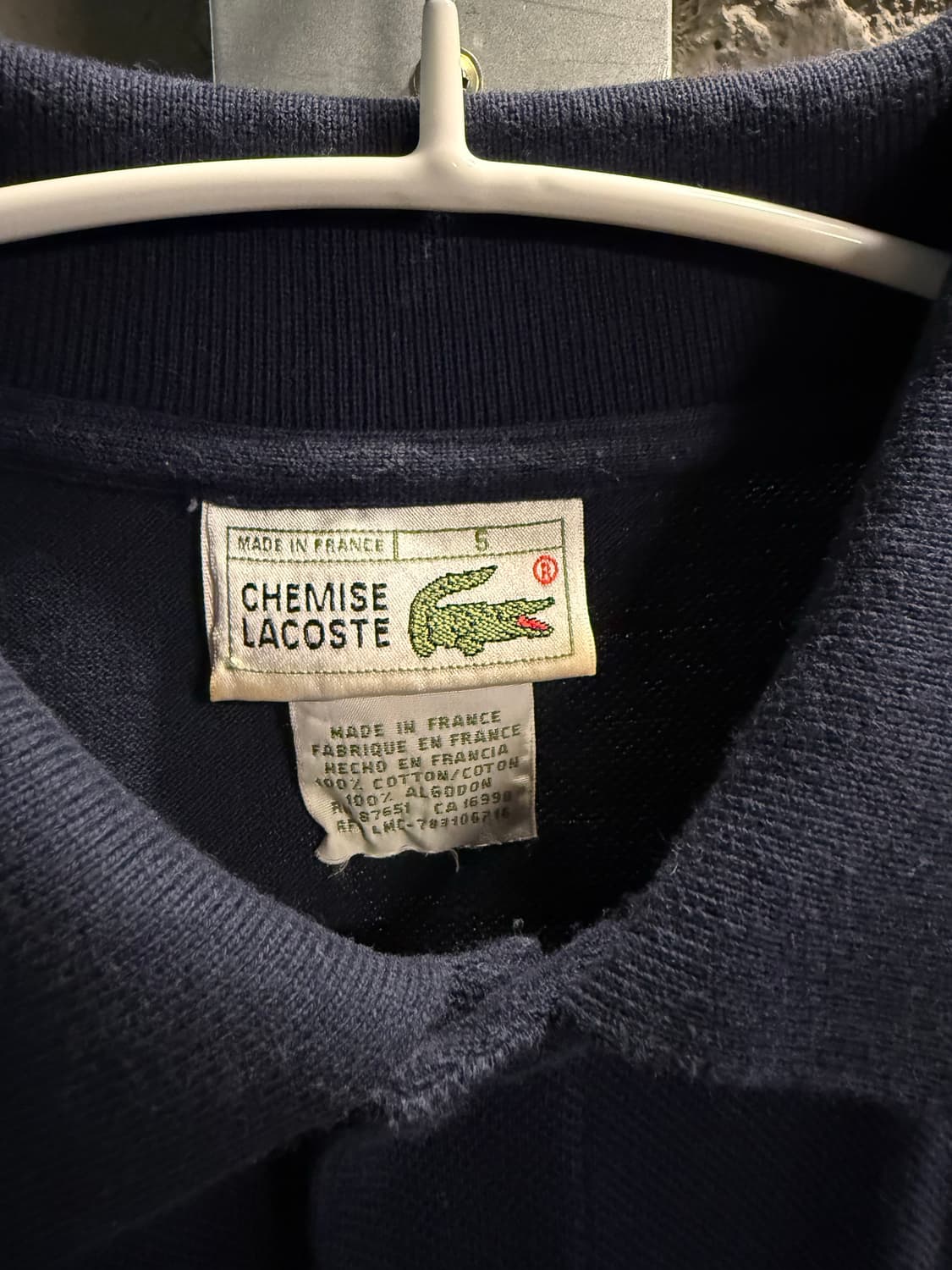 XL 라코스테 LACOSTE 프랑스 생산 클래식 피케 폴로 셔츠 네이비 상품이미지5