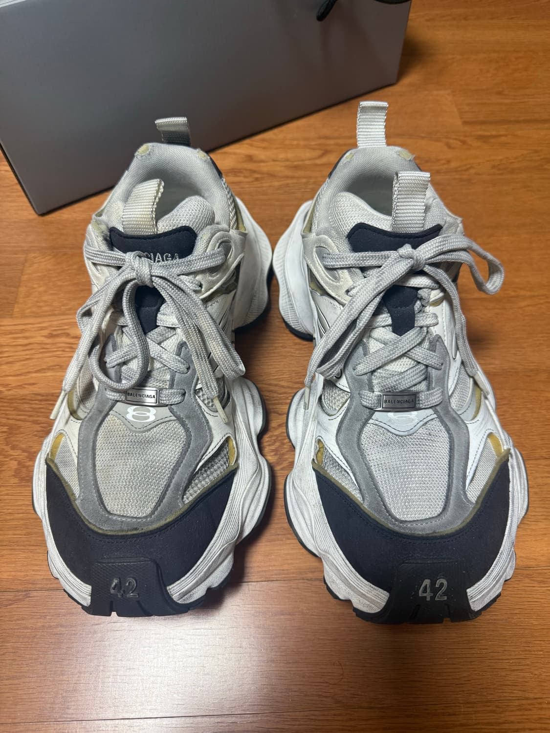 [42]발렌시아가 카고 스니커즈 화이트그레이 상품이미지2