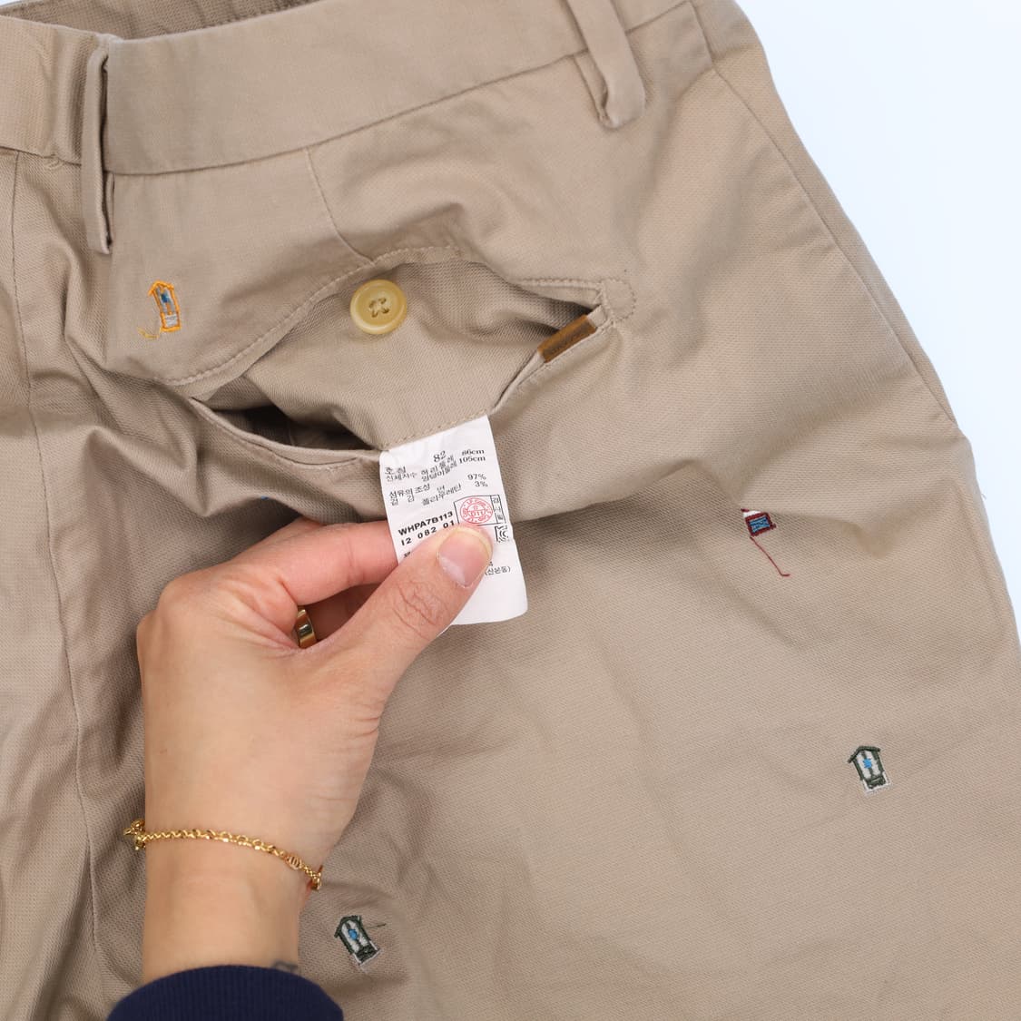 82 헤지스 자수 코튼반바지 0316H1 상품이미지5