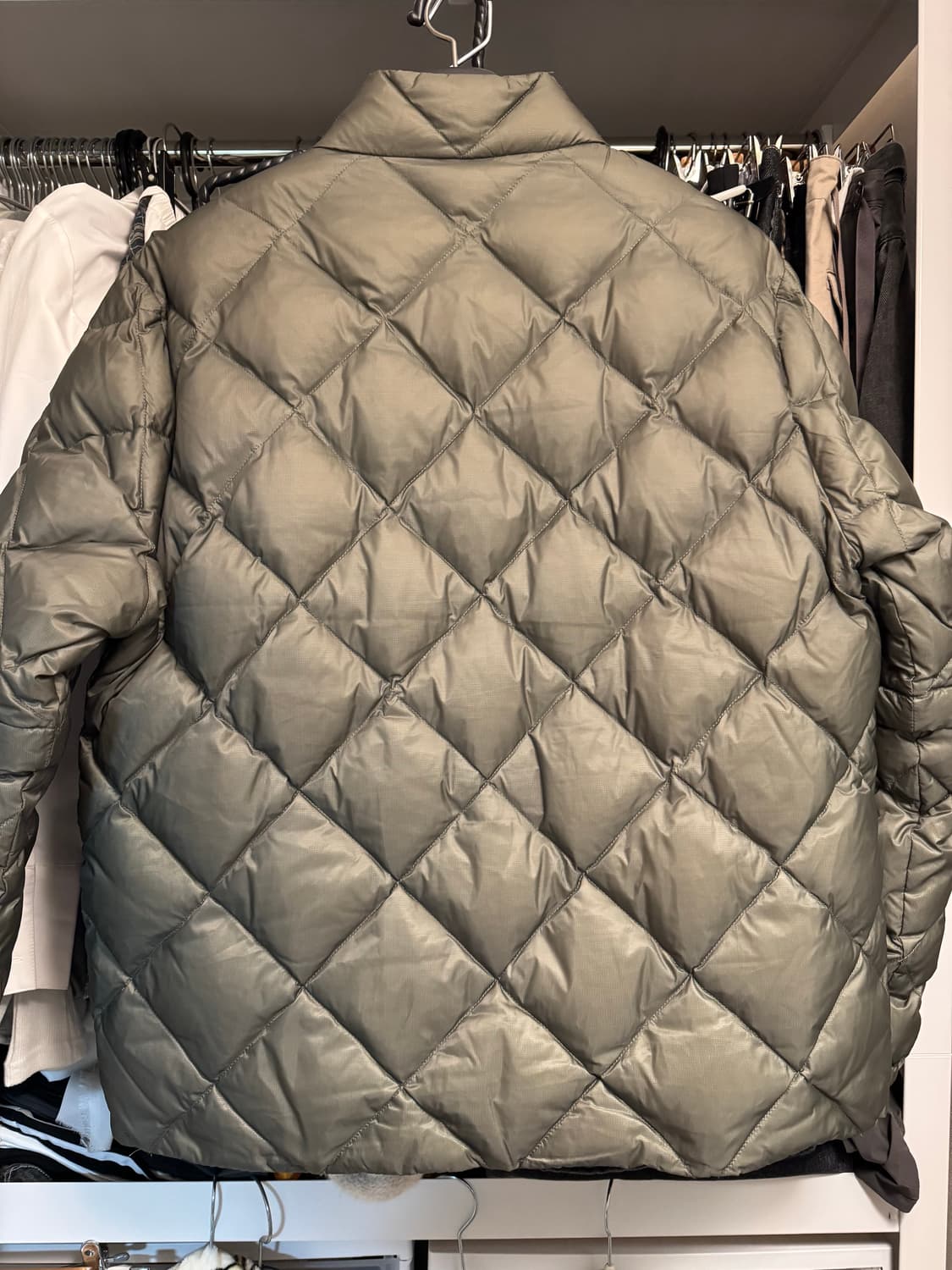 [L] 하이킹패트롤 경량 패딩 카키 라이트다운 디테처블 슬리브 자켓 그린 상품이미지5