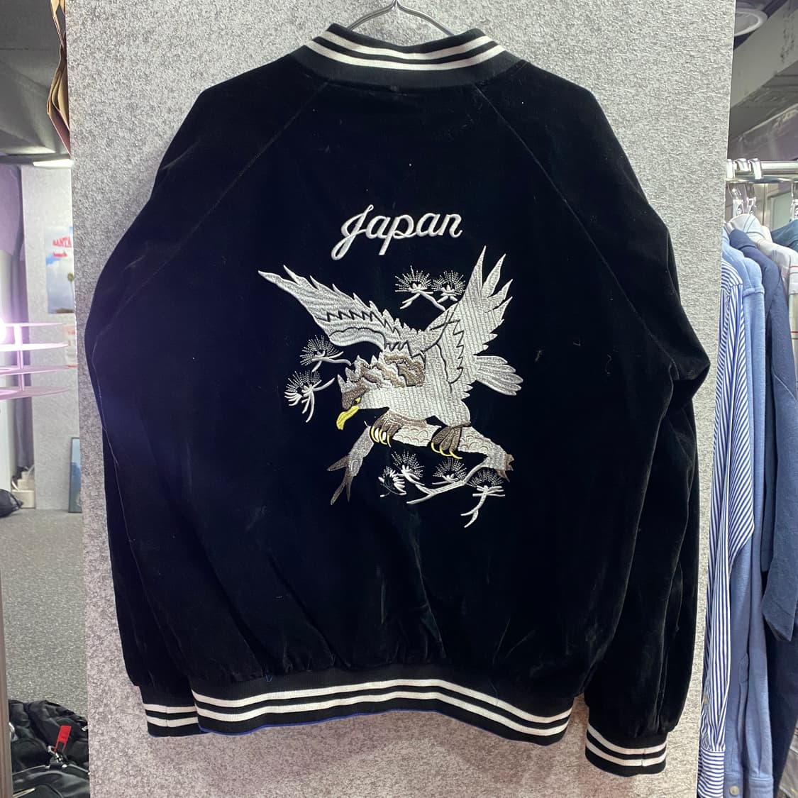 빈티지 블랙 벨벳 리버시블 스카쟌 자켓 B4010 상품이미지6