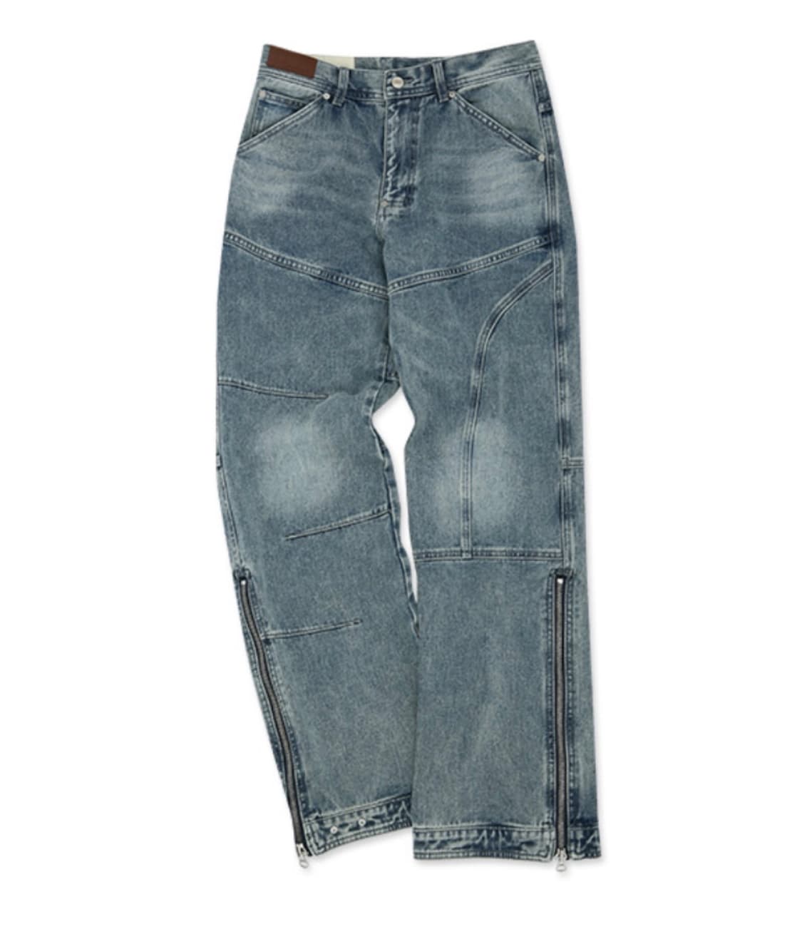 앤더슨벨 블루 지퍼 와이드 레그 진 31사이즈 상품이미지1