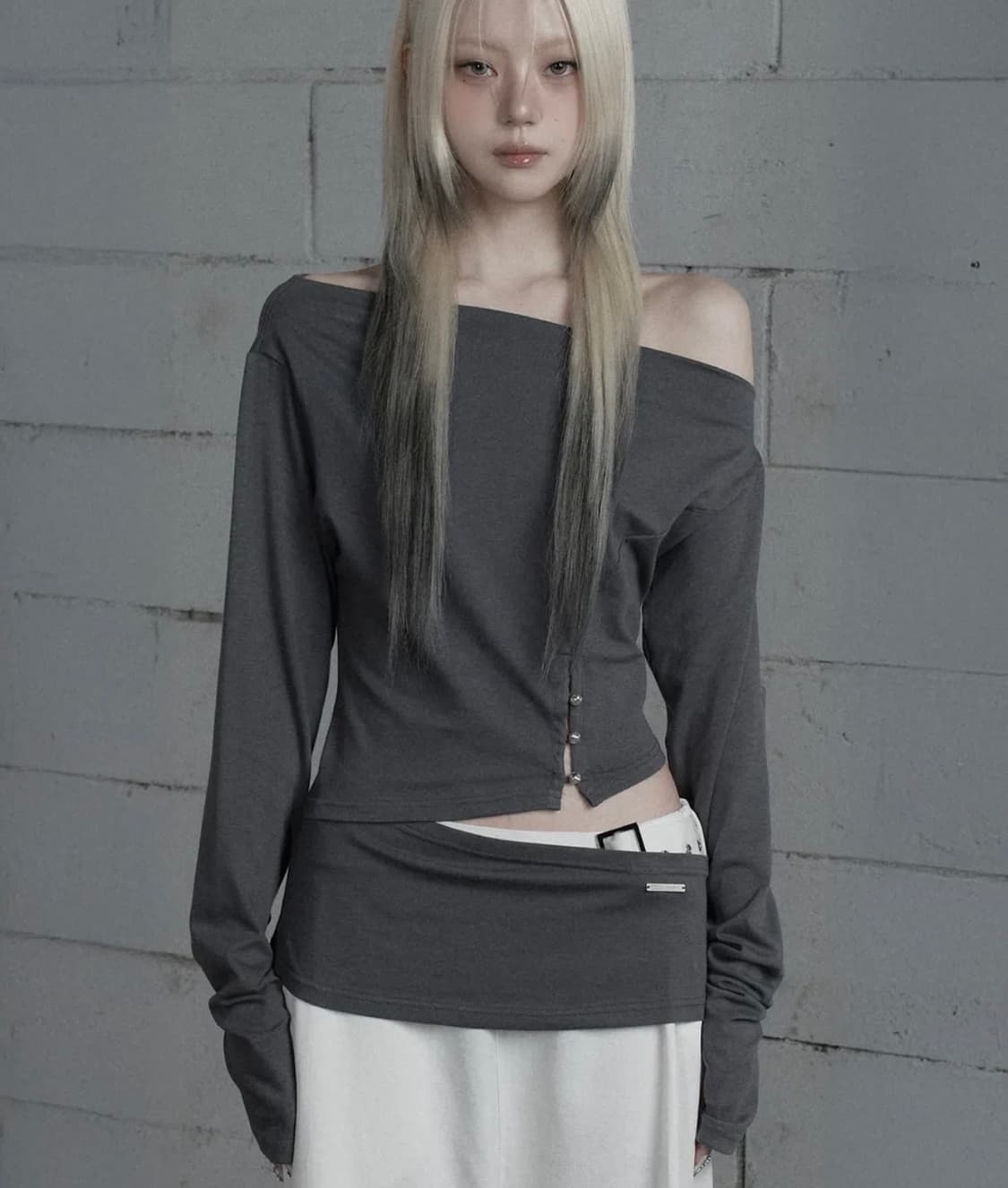 에트오소메 Cut-Out Open Long Sleeve 1 사이즈 상품이미지1