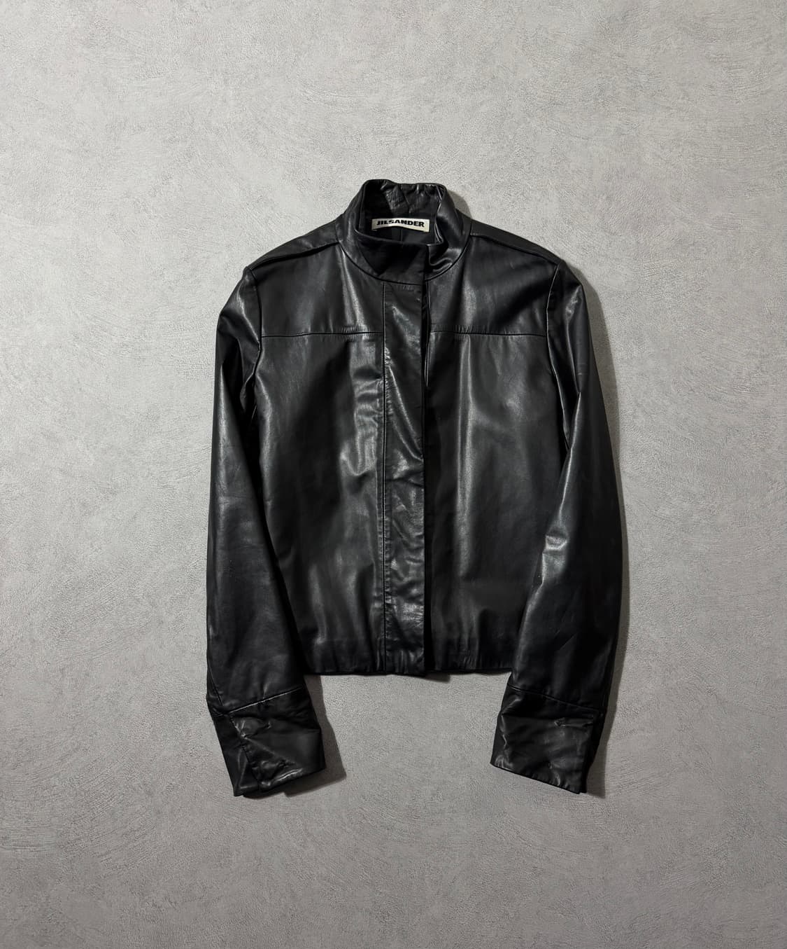 00’S 질샌더 히든버튼 레더자켓 상품이미지1