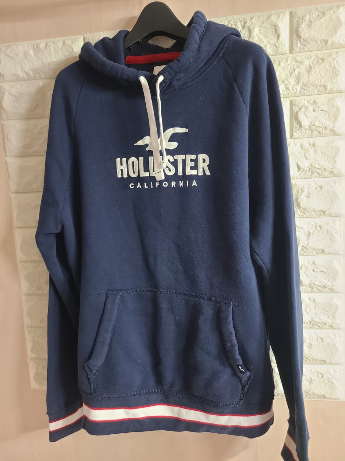 홀리스터 네이비 기모 후드티(라지) 상품이미지1