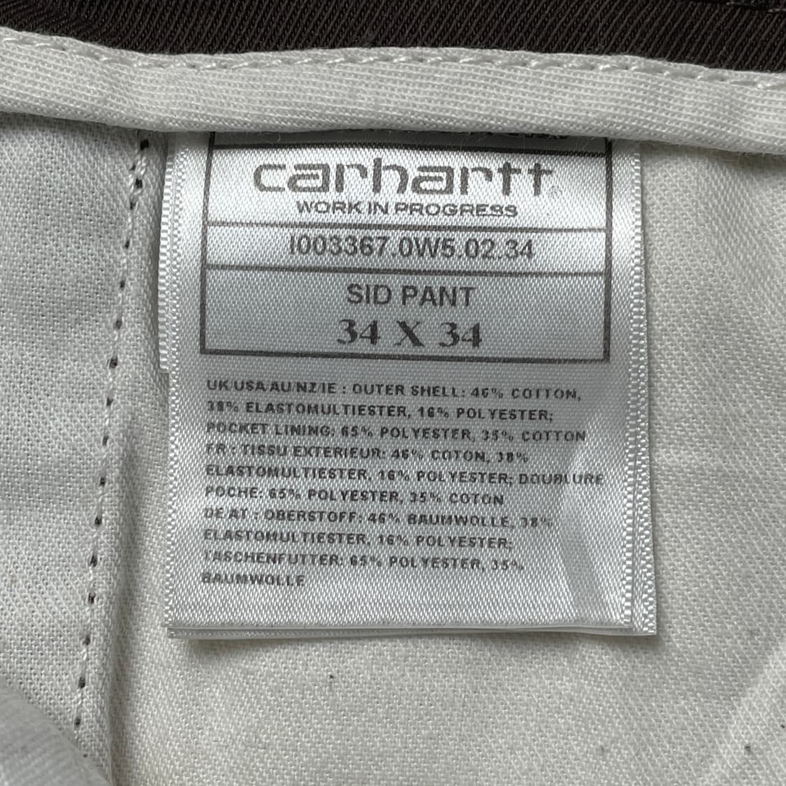 CARHARTT 칼하트 빈티지 브라운 치노 팬츠 A00905 상품이미지9