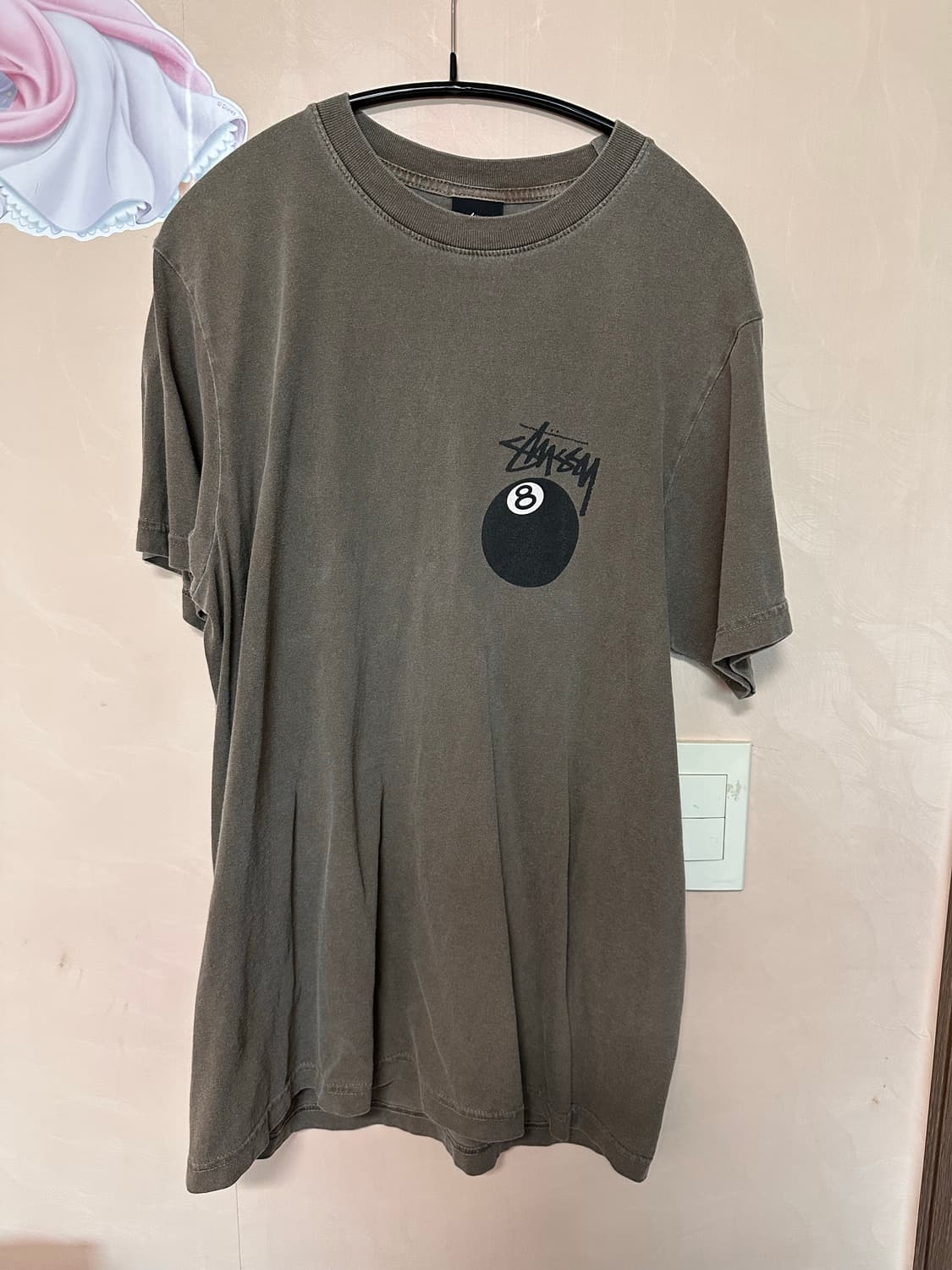 L) 스투시 8볼 피그먼트 다이드 티셔츠 커피 - 22SS 상품이미지3