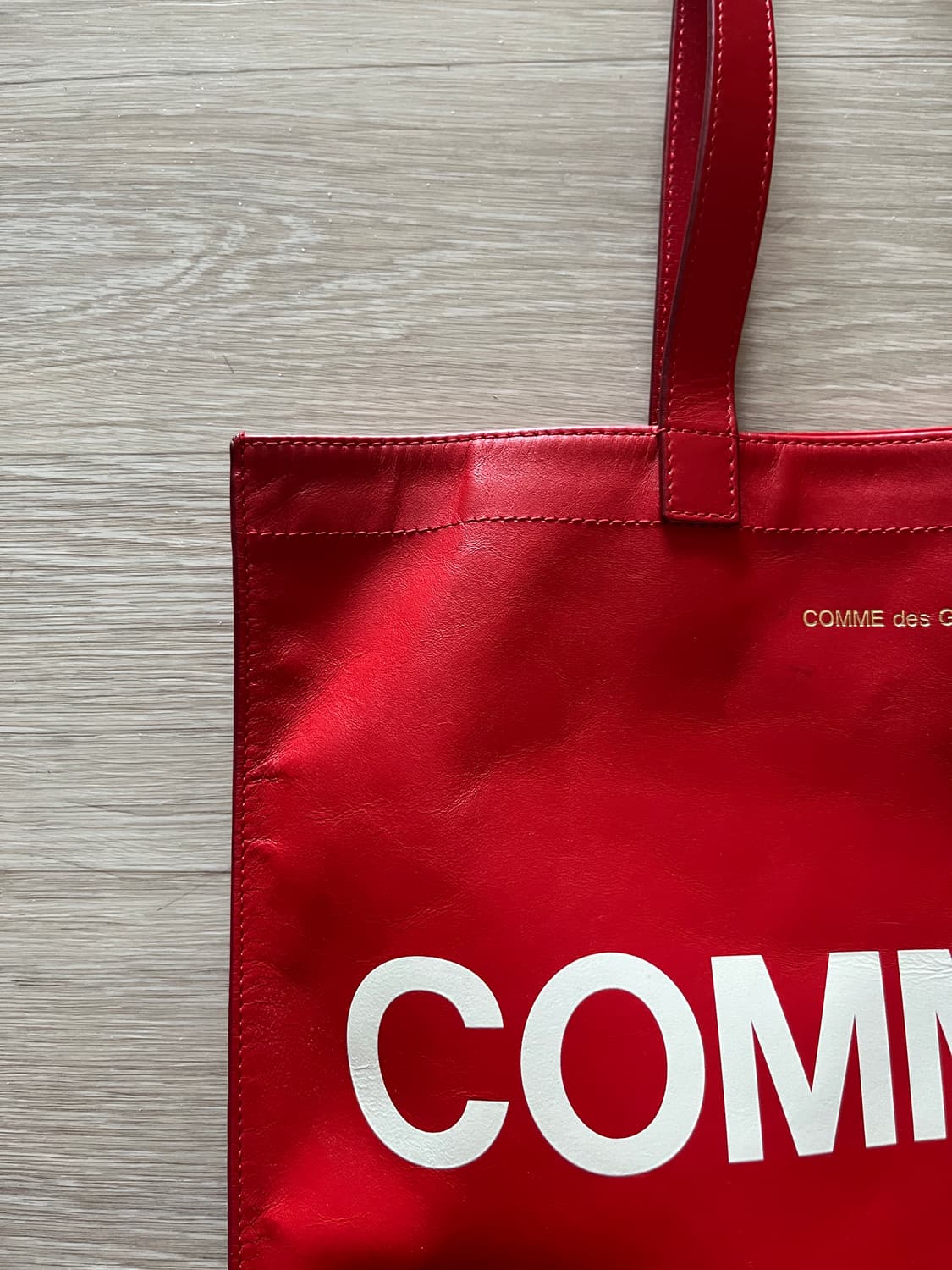 Comme des garcons 레드 레더 숄더백 상품이미지4