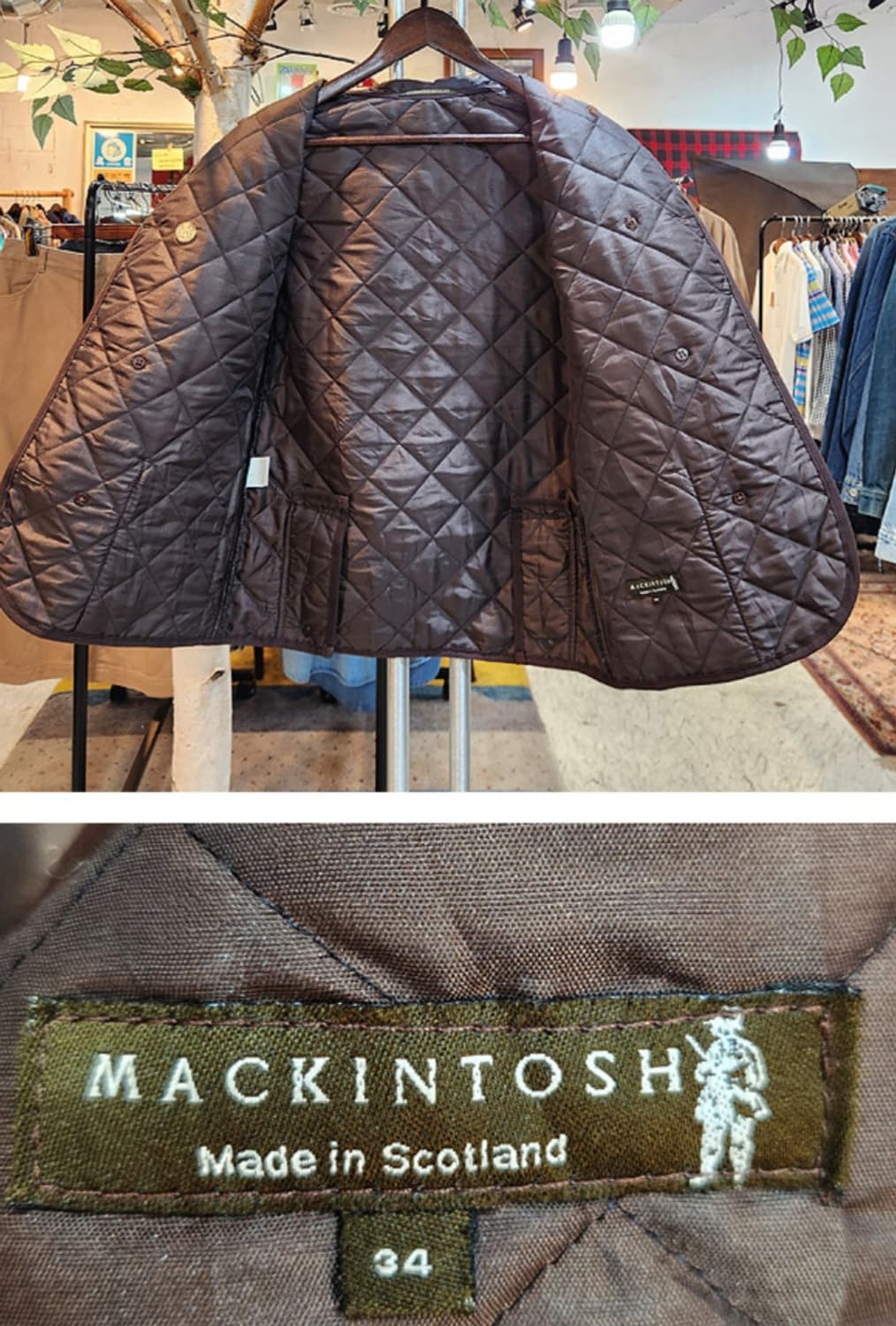 MACKINTOCH 매킨토시 브라운 퀄팅 카라 자켓 상품이미지9