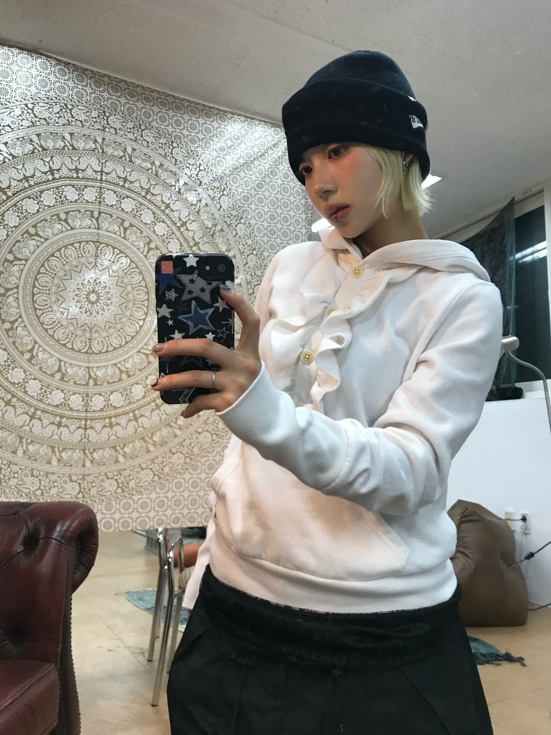 폴로진스 여성 기모 레이스 후드티  상품이미지1