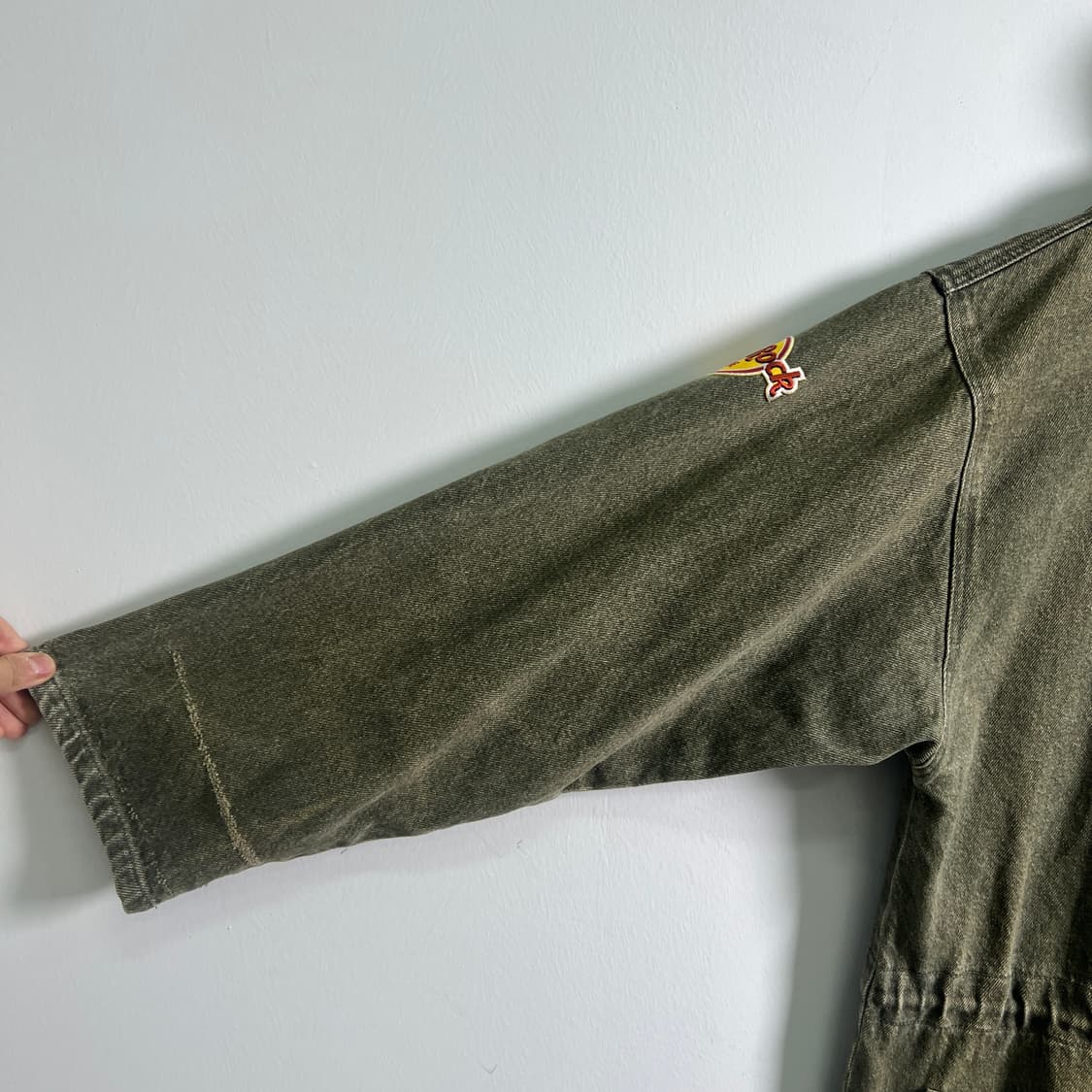 VTG 빈티지 카키 데님 야상 코트 M 상품이미지6