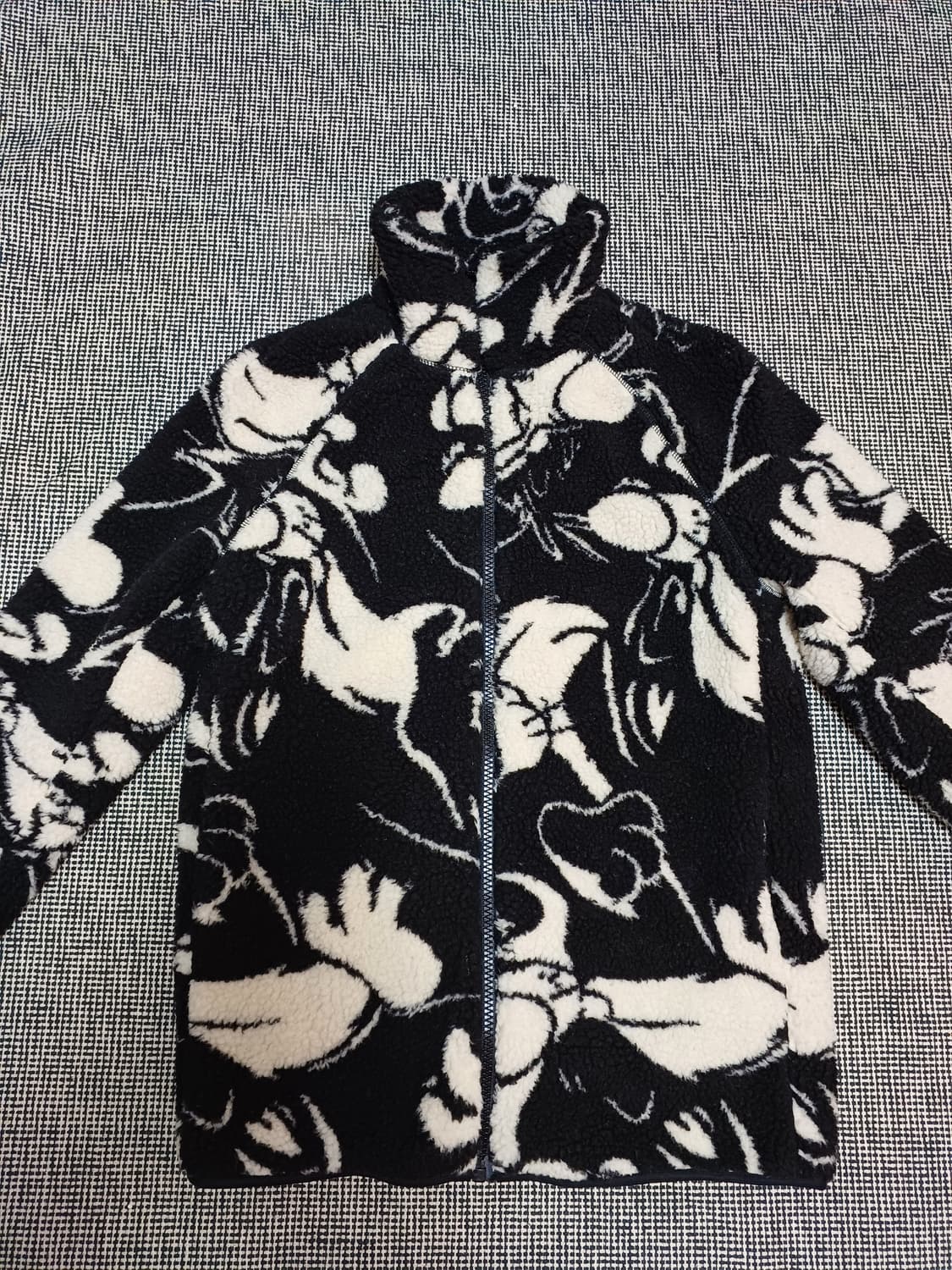 H&M 플리스 집업 자켓 / 따뜻한 양털 스타일 / 포인트 패턴 상품이미지1