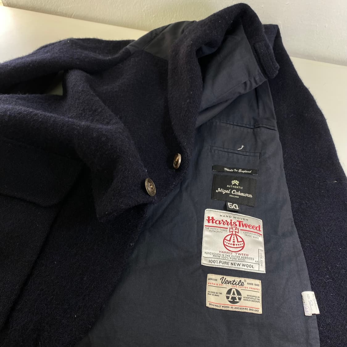 105 나이젤카본 블랙네이비 해리스트위드 말로리자켓 상품이미지7