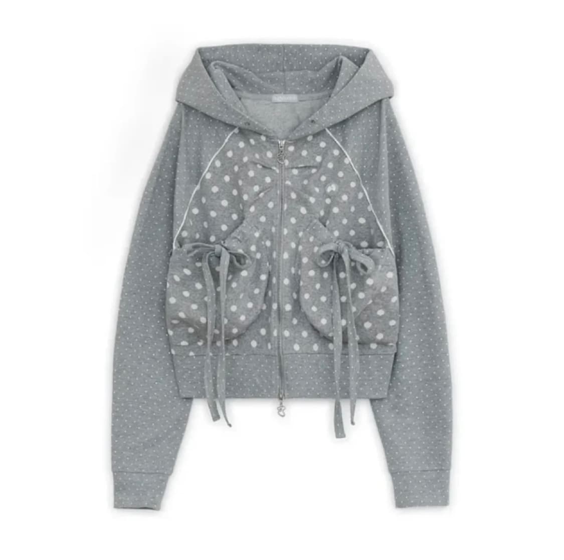 허그유어스킨 도트 빅 포켓 집업 상품이미지1