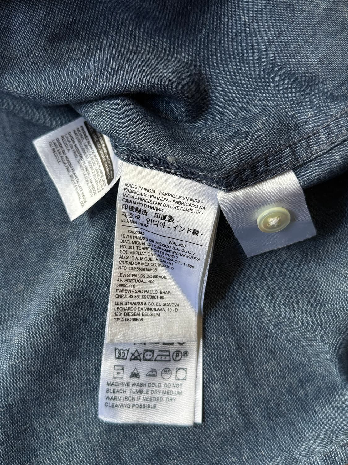 [M]리바이스 인디안 마드라스 샴브레이 셔츠 상품이미지6