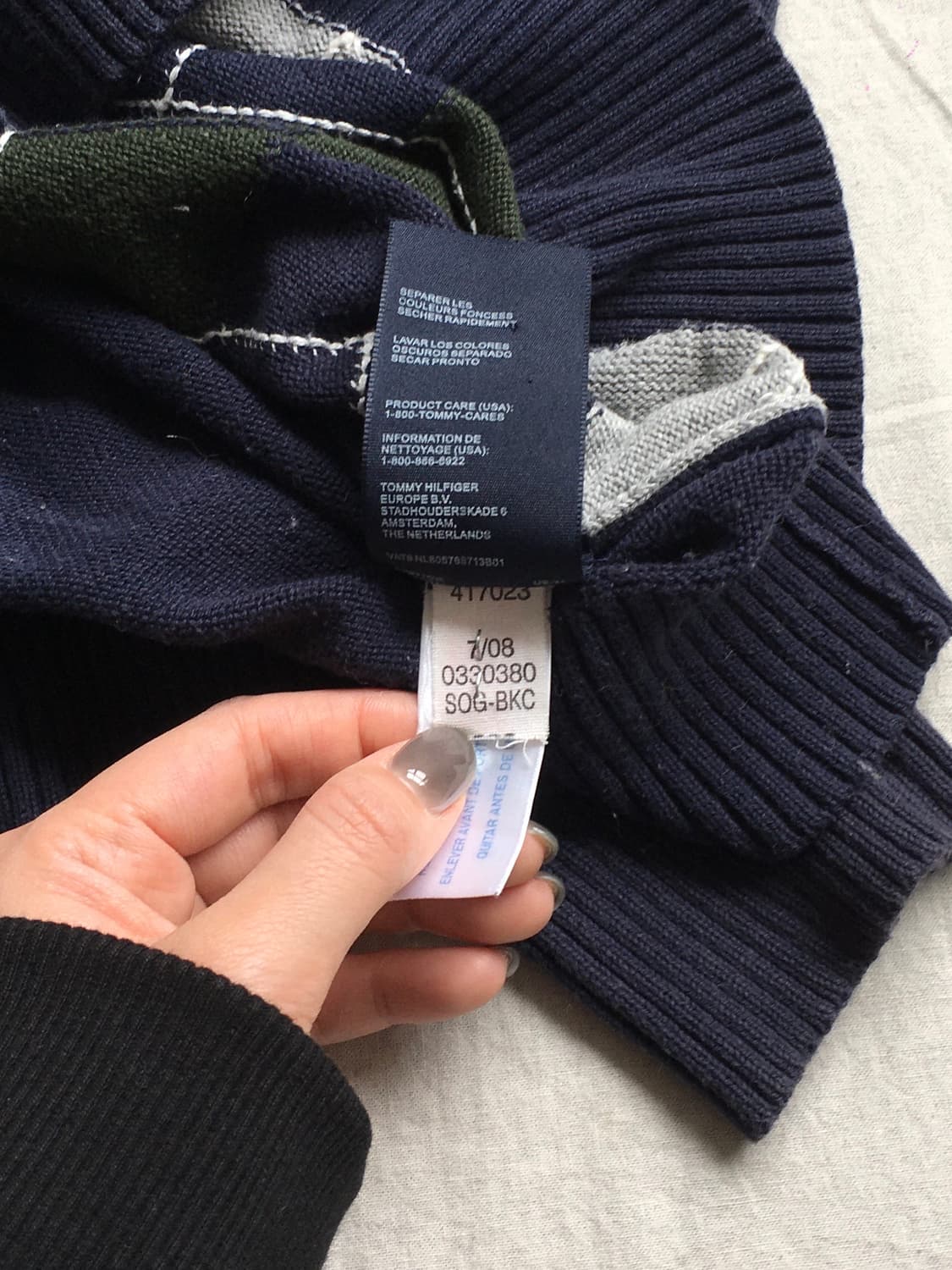 타미힐피거 아가일패턴 니트 상품이미지6