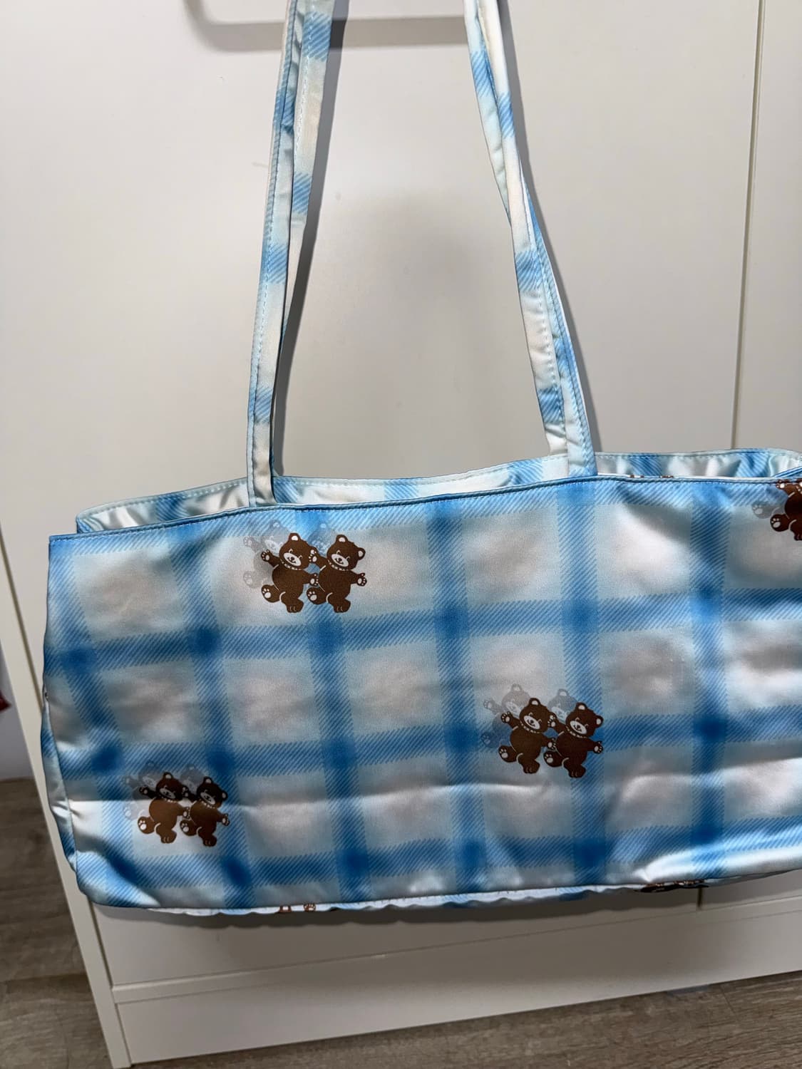 기준 kijun Shopper Bag Check Bear 상품이미지2