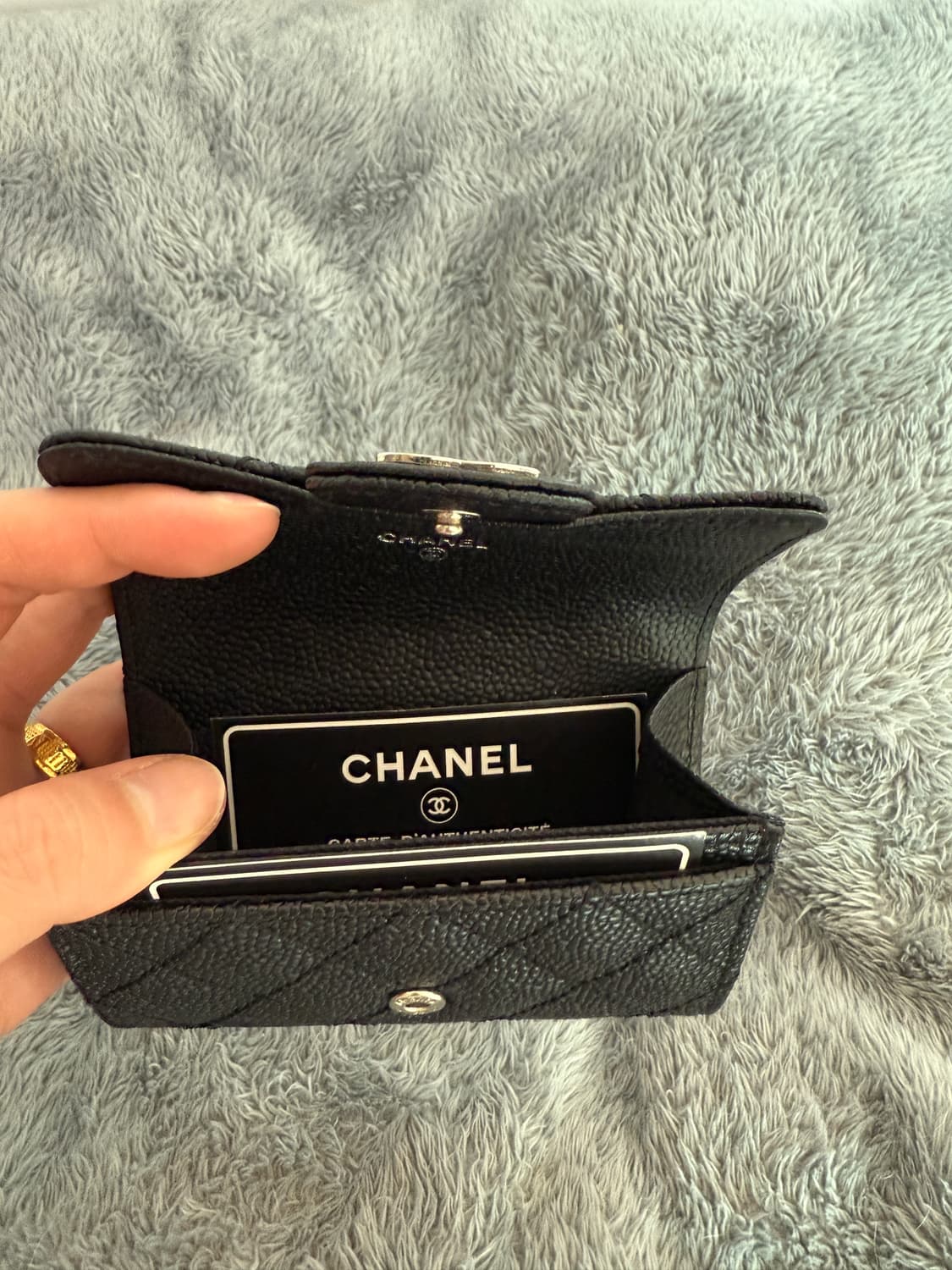 샤넬 캐비어 카드지갑 금장/은장 상품이미지6