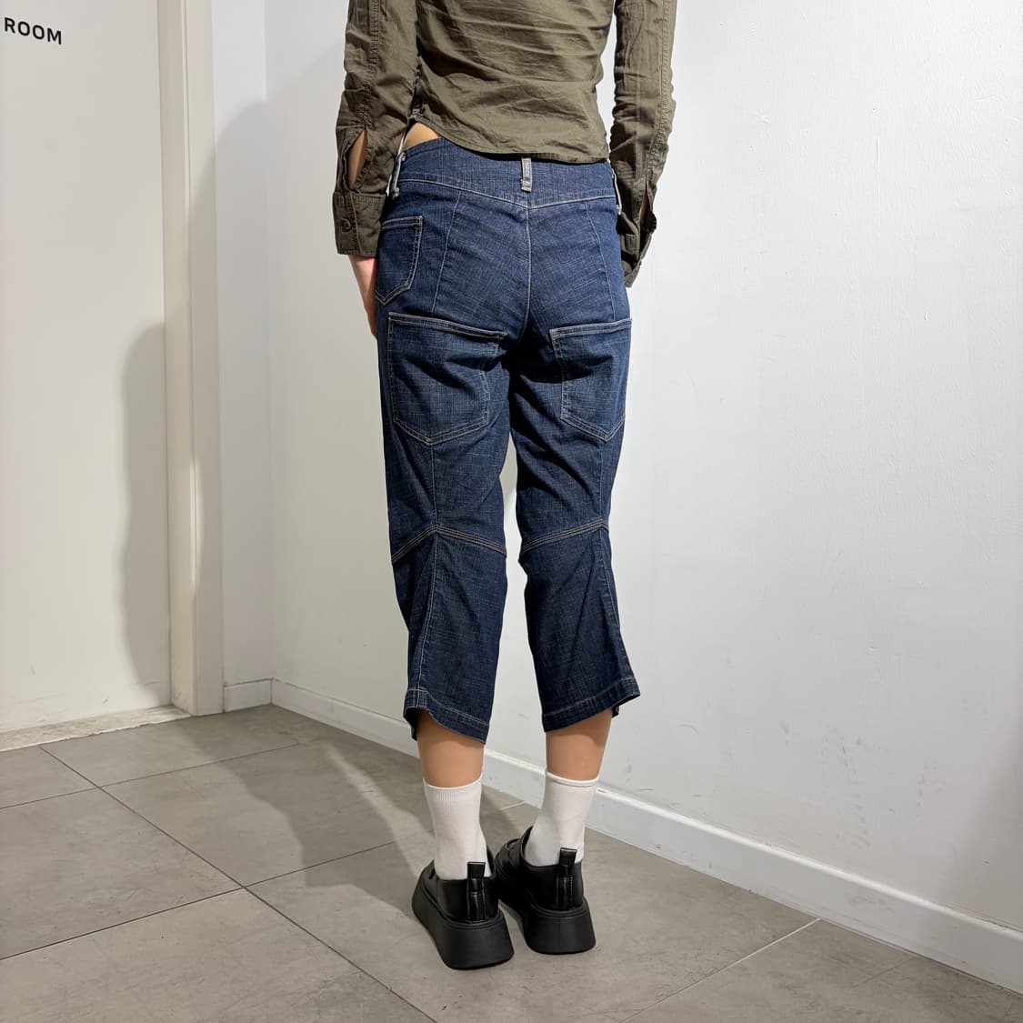00s 마리떼 프랑소와 저버 데님 카프리 팬츠 상품이미지3