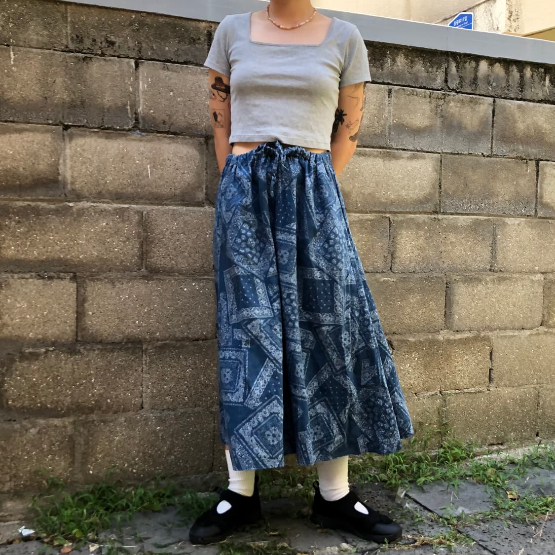 Beams boy bandana long skirt 상품이미지2