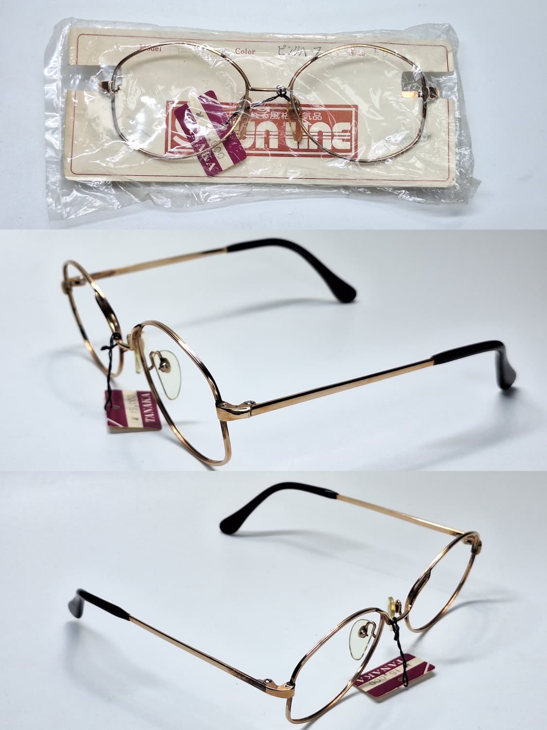 80s 일본제 빈티지/SM-12KGF 금도금 금장 안경테 50mm/클래식 상품이미지9