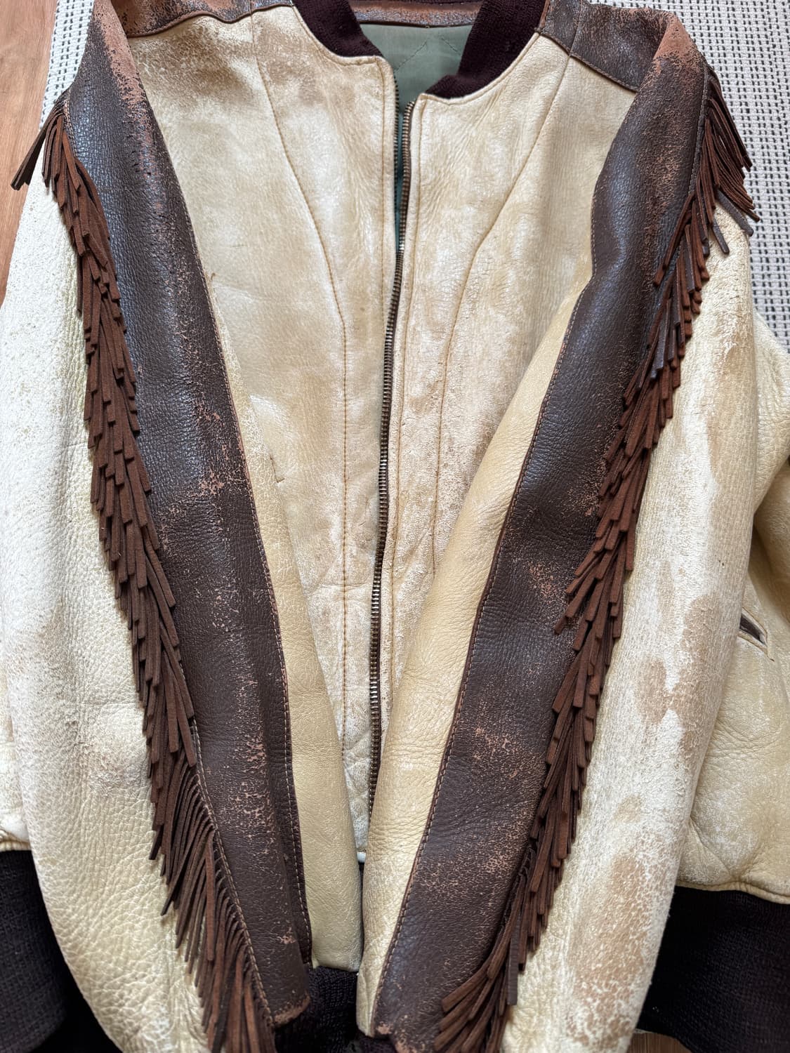 60s 레더 프린지 웨스턴 봄버 자켓 상품이미지4