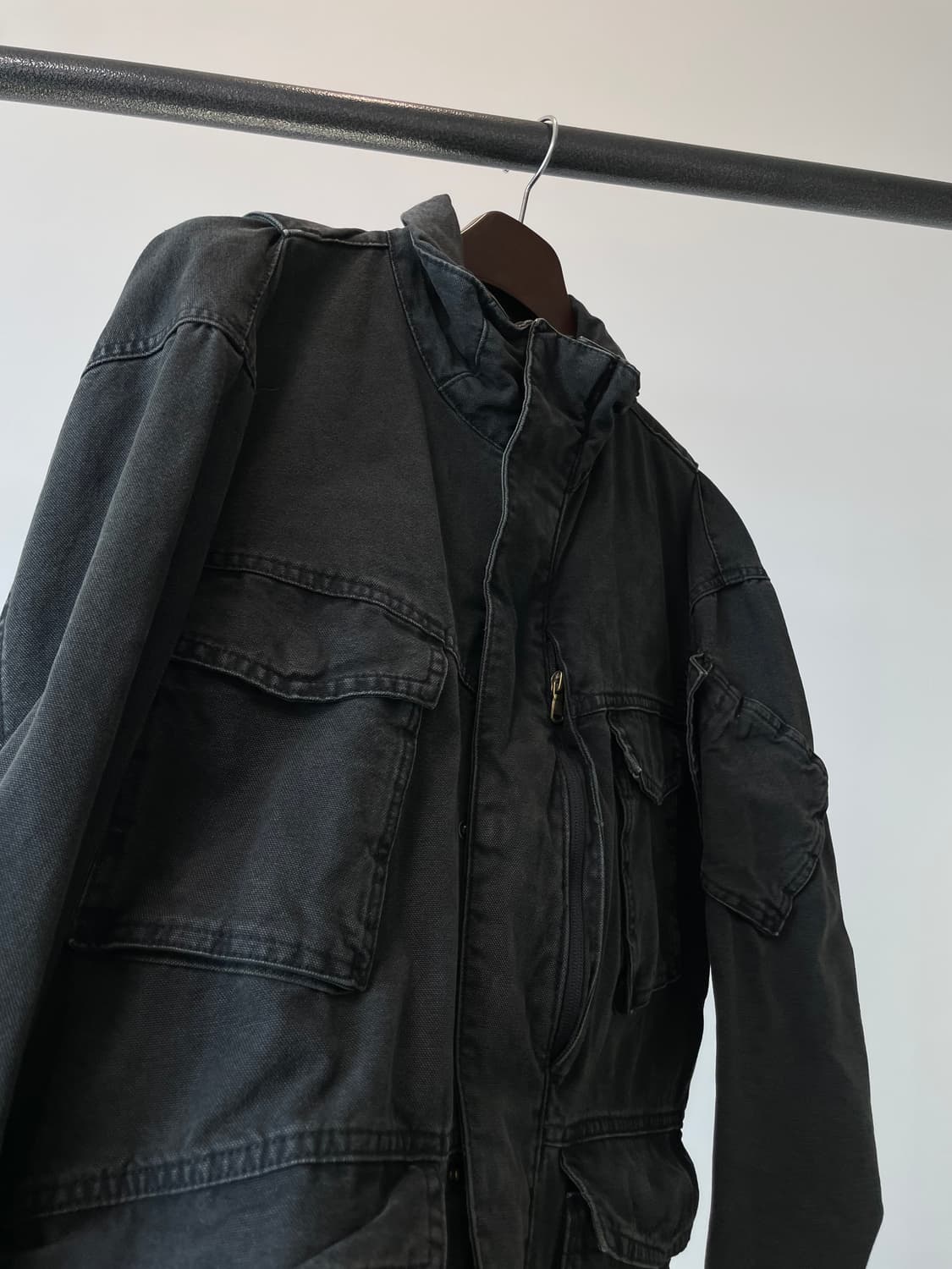 (M) Zara 자라 그런지 락시크 빈티지워싱 야상 자켓 상품이미지3