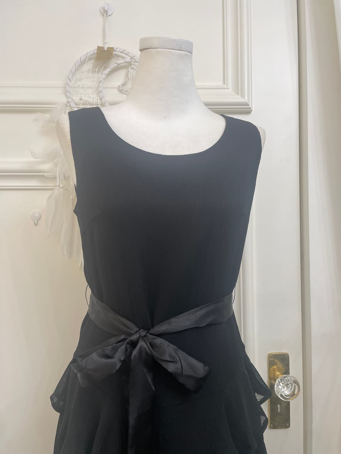 black ruffle layered bow belt fairy opc 상품이미지6