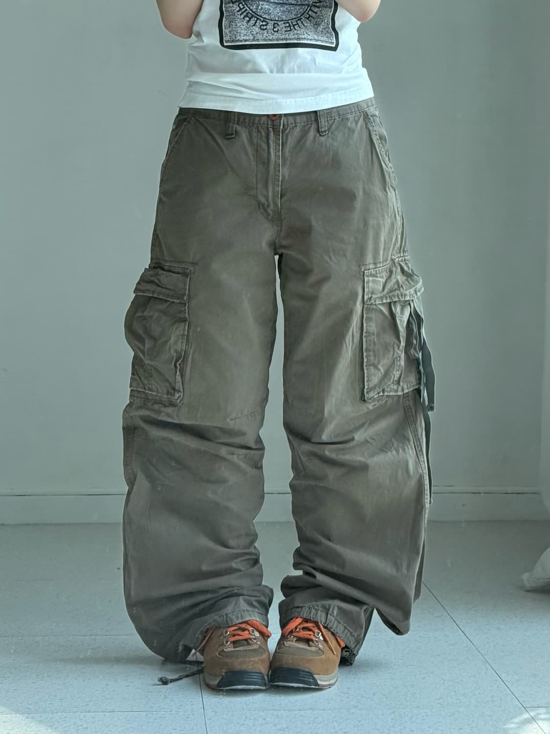 빈티지 카키 브라운 카고팬츠 상품이미지1