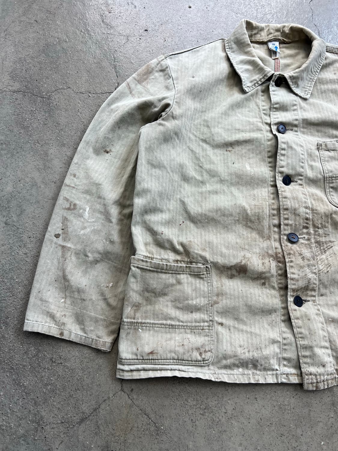 HARD FADED VINTAGE BEIGE HBT 헤링본 프렌치워크자 상품이미지4
