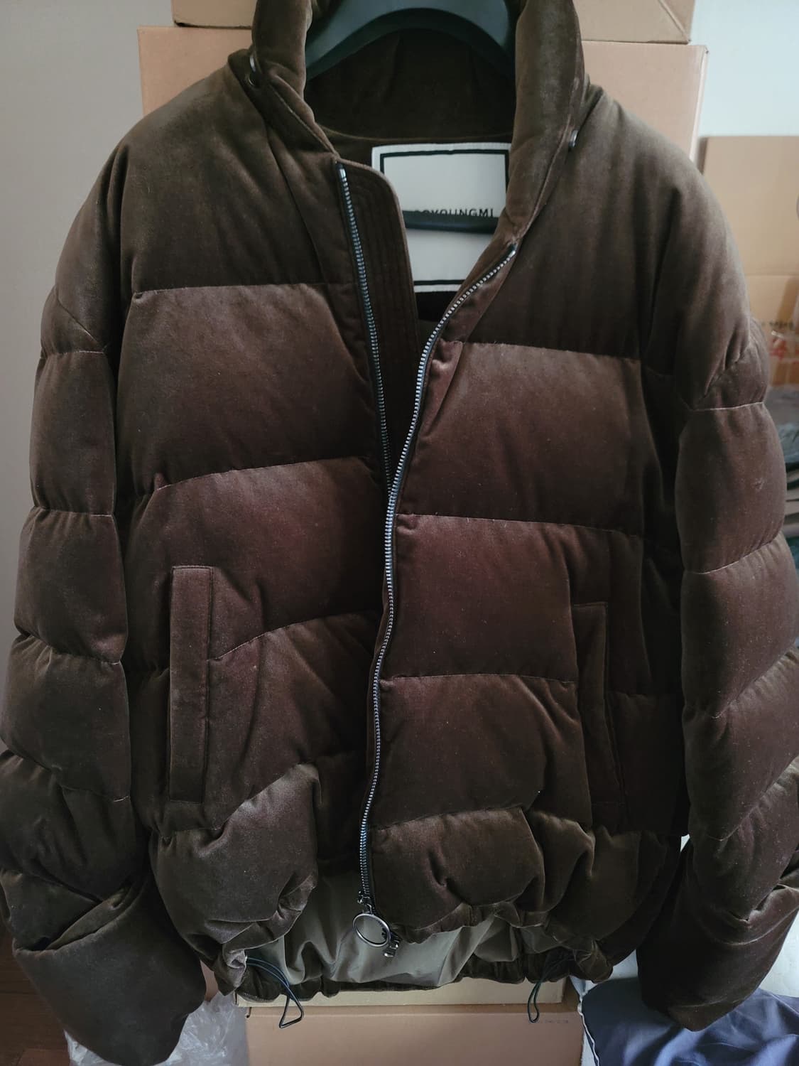 [교환]우영미 벨벳 턴업 패딩 46 ->노스페이스 프로젝트 다운 XL 상품이미지9