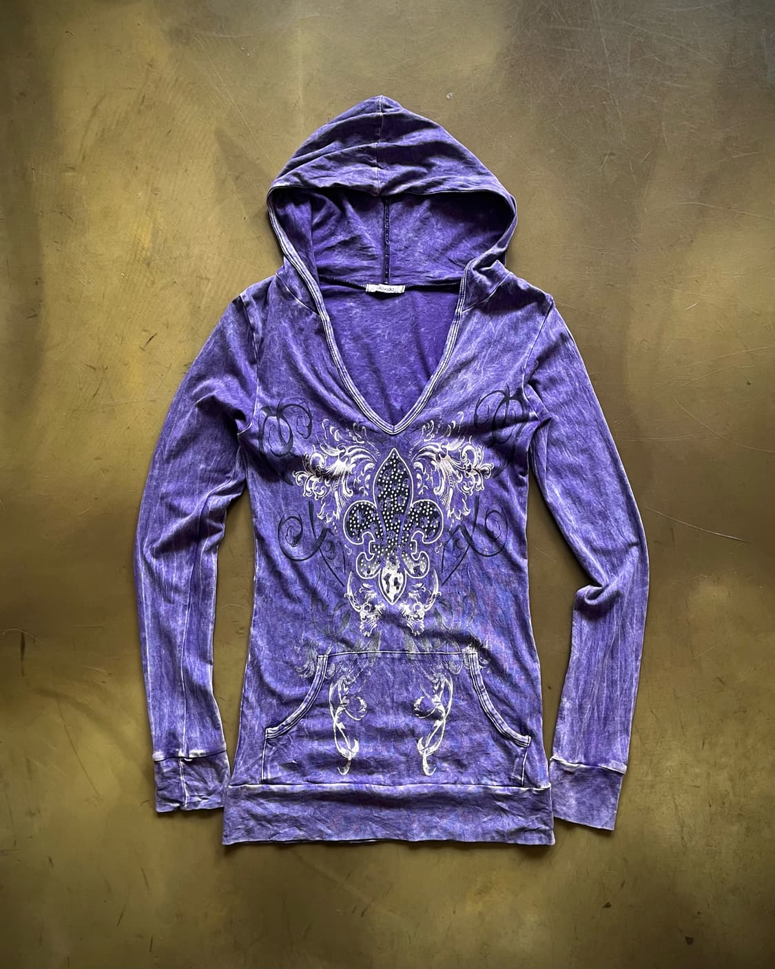 90-00s davida U.S.A Y2K Hood T-Shirt 상품이미지4