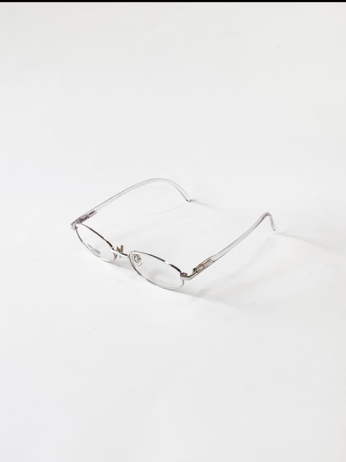 Small 실버 메탈 투명템플 오벌 데드스탁 연핑크 상품이미지4