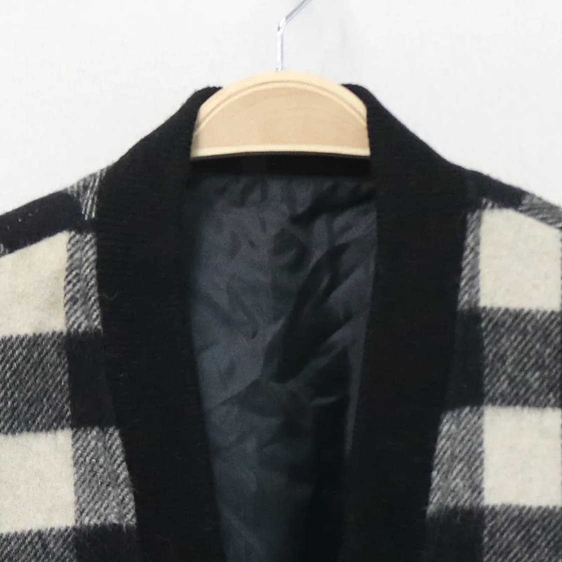 고방 체크 울 혼방 점퍼 61030 상품이미지3