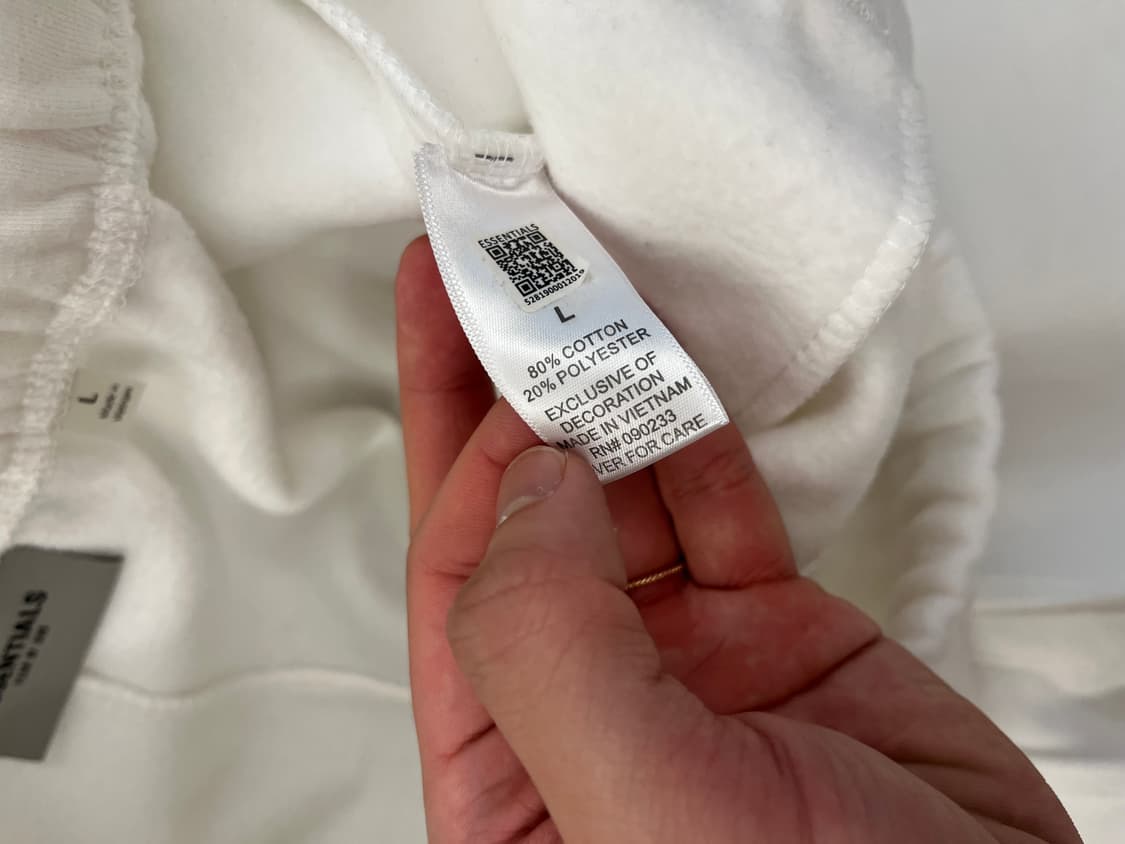 정품 피오갓 에센셜 반바지 화이트 L 상품이미지5