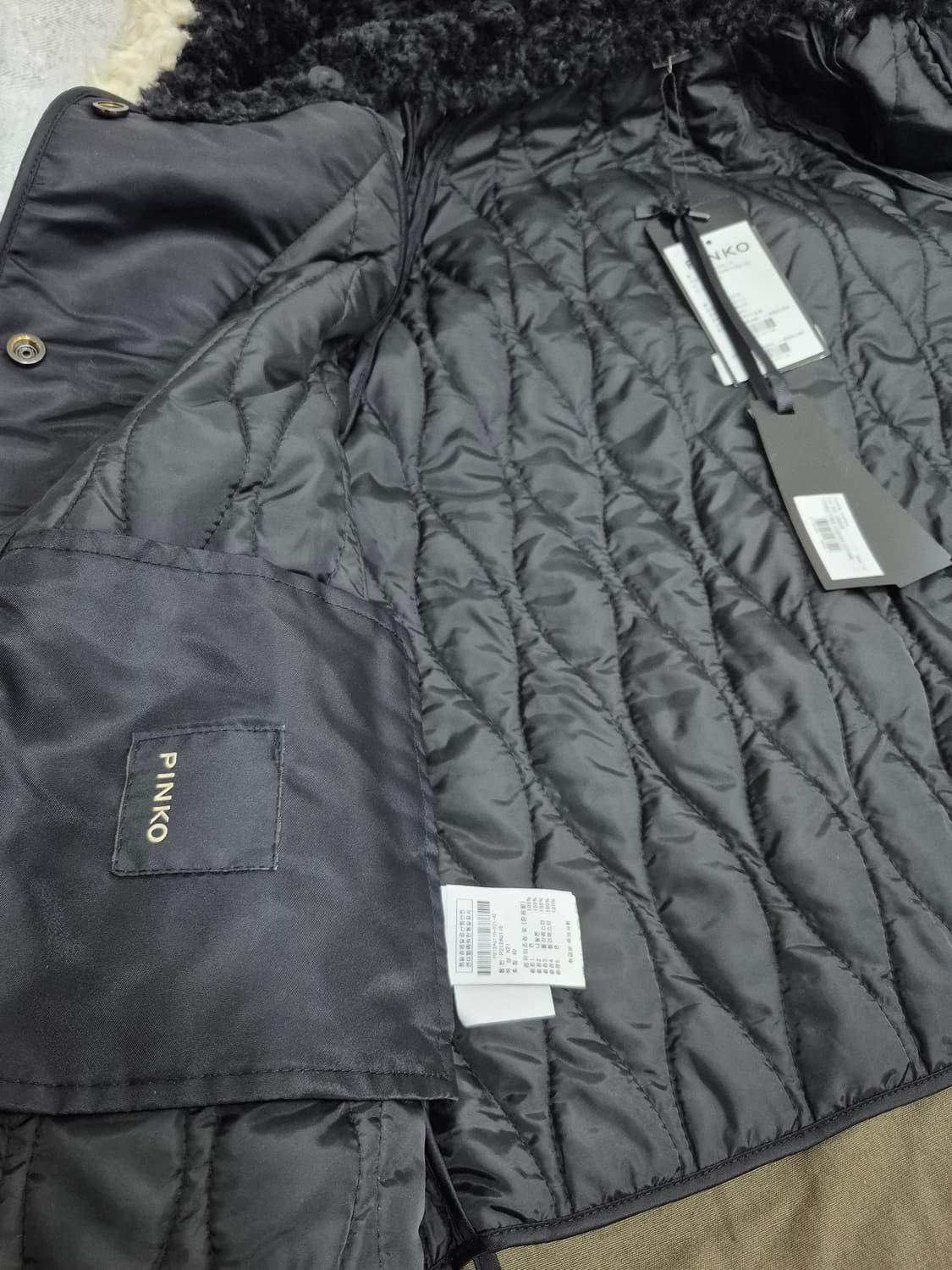 새상품 PINKO 핀코 야상 패딩 자켓 55 (안감분리) 상품이미지8