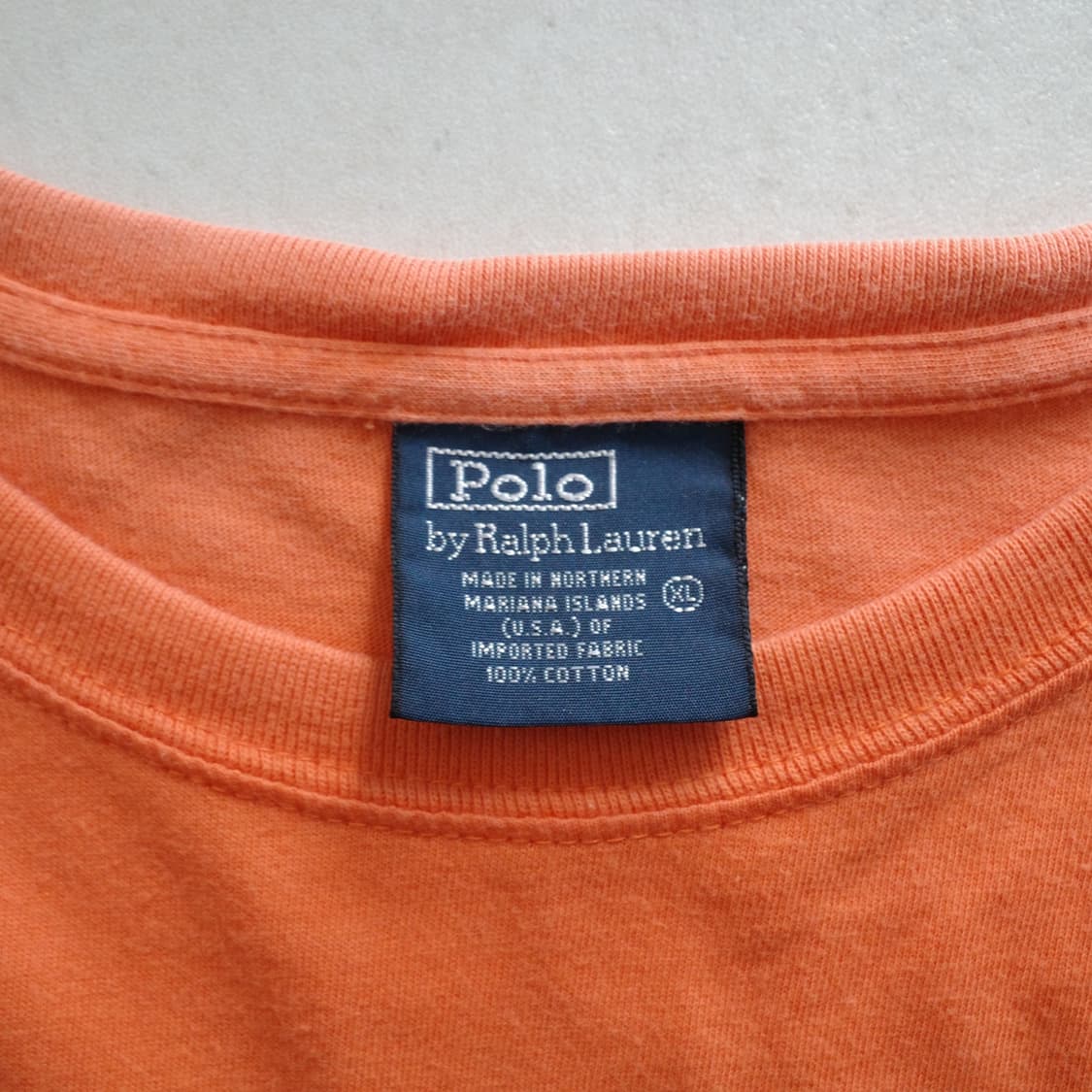 90s 폴로 랄프로렌 오리지널 MADE IN USA 반팔티 XL 상품이미지5