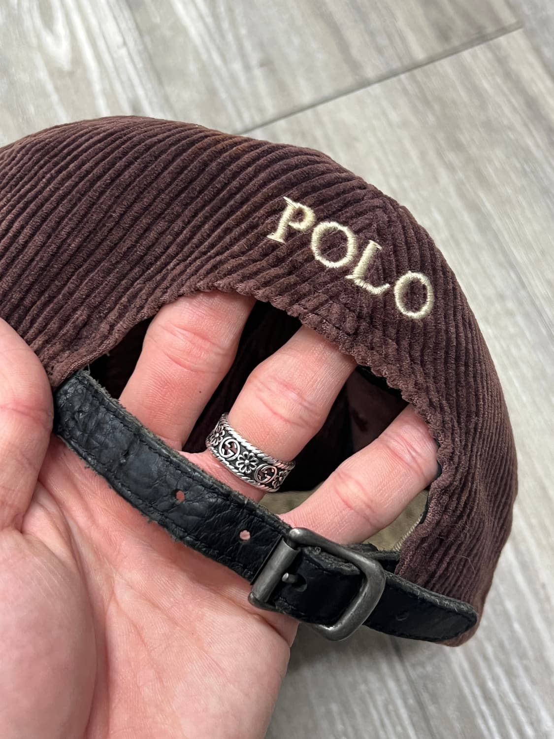 00's Polo Ralph Lauren 브라운 코듀로이 볼캡 상품이미지3
