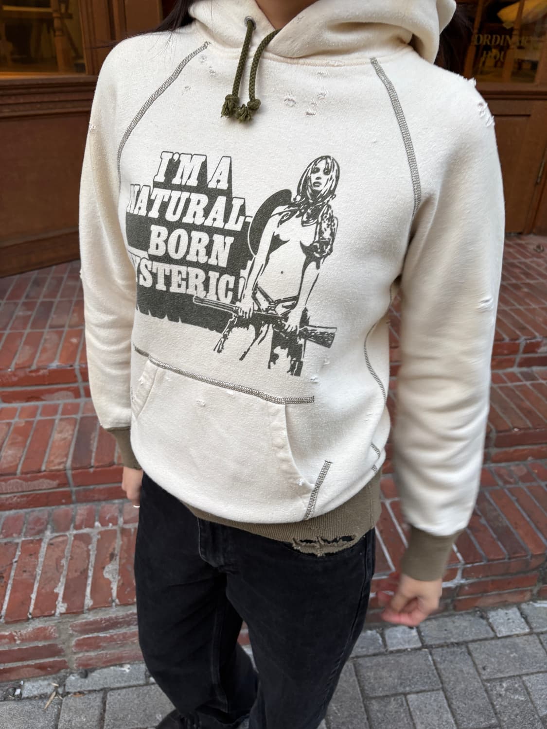 90‘s 히스테릭 글래머 디스트레스드 후드 상품이미지1