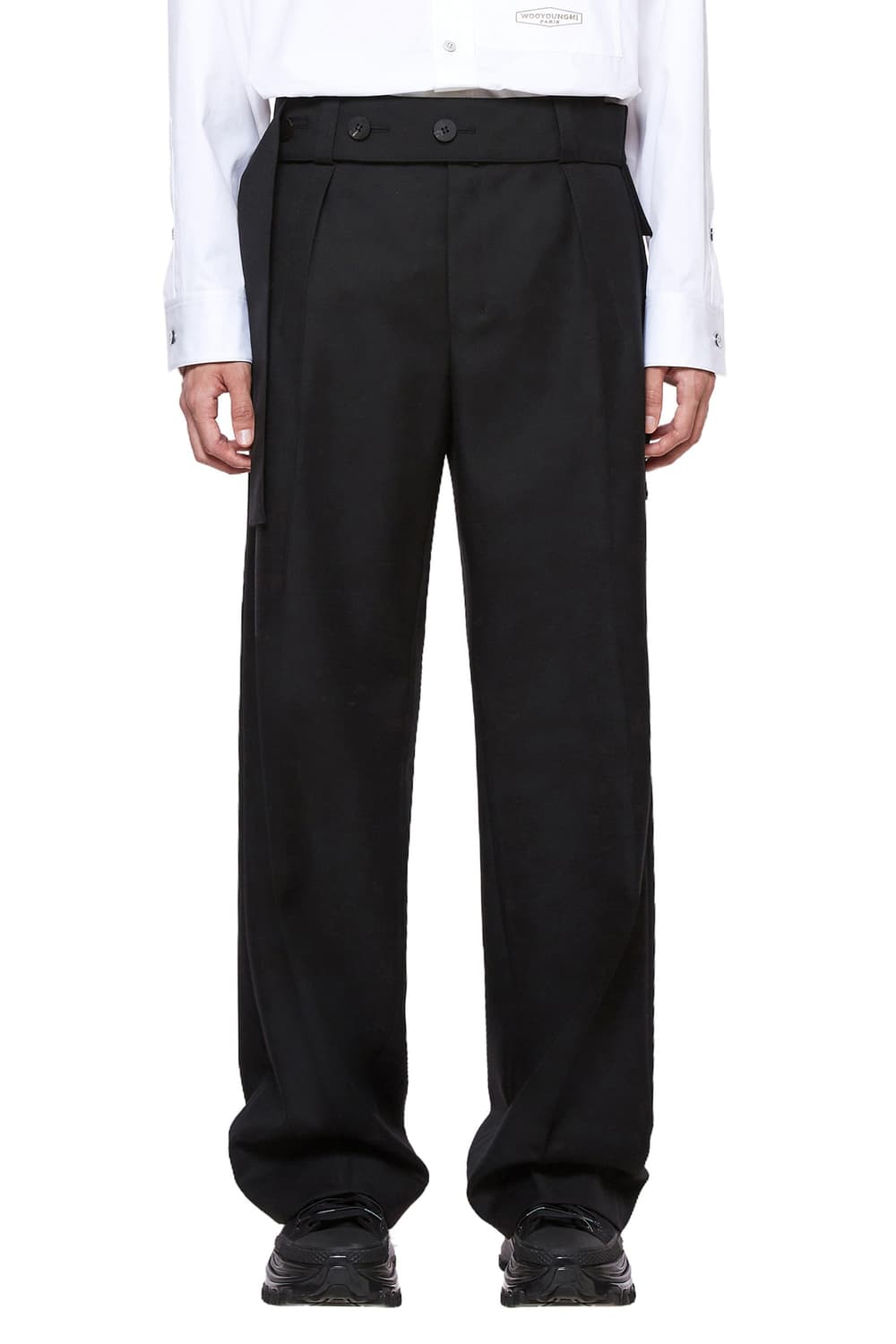 Wooyoungmi Belted Wide‑leg Trousers 상품이미지1