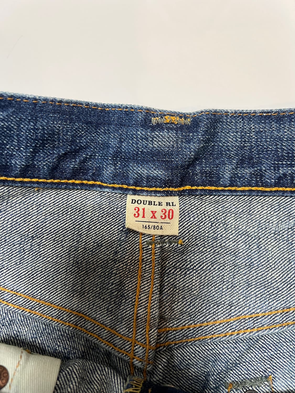 택포30)RRL 더블알엘 스트레이트 핏 힐스뷰 셀비지 데님팬츠 31x30 상품이미지5