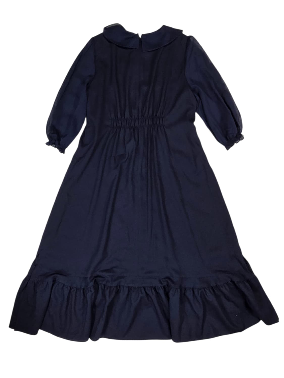 JJ지고트 다크네이비 쉬폰 프릴 롱 원피스 S 상품이미지4