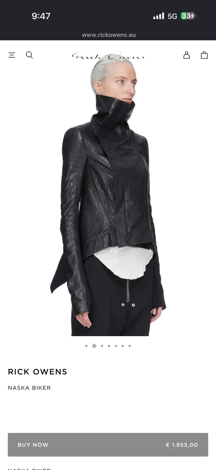 릭오웬스 나스카 레더 자켓 38 상품이미지2