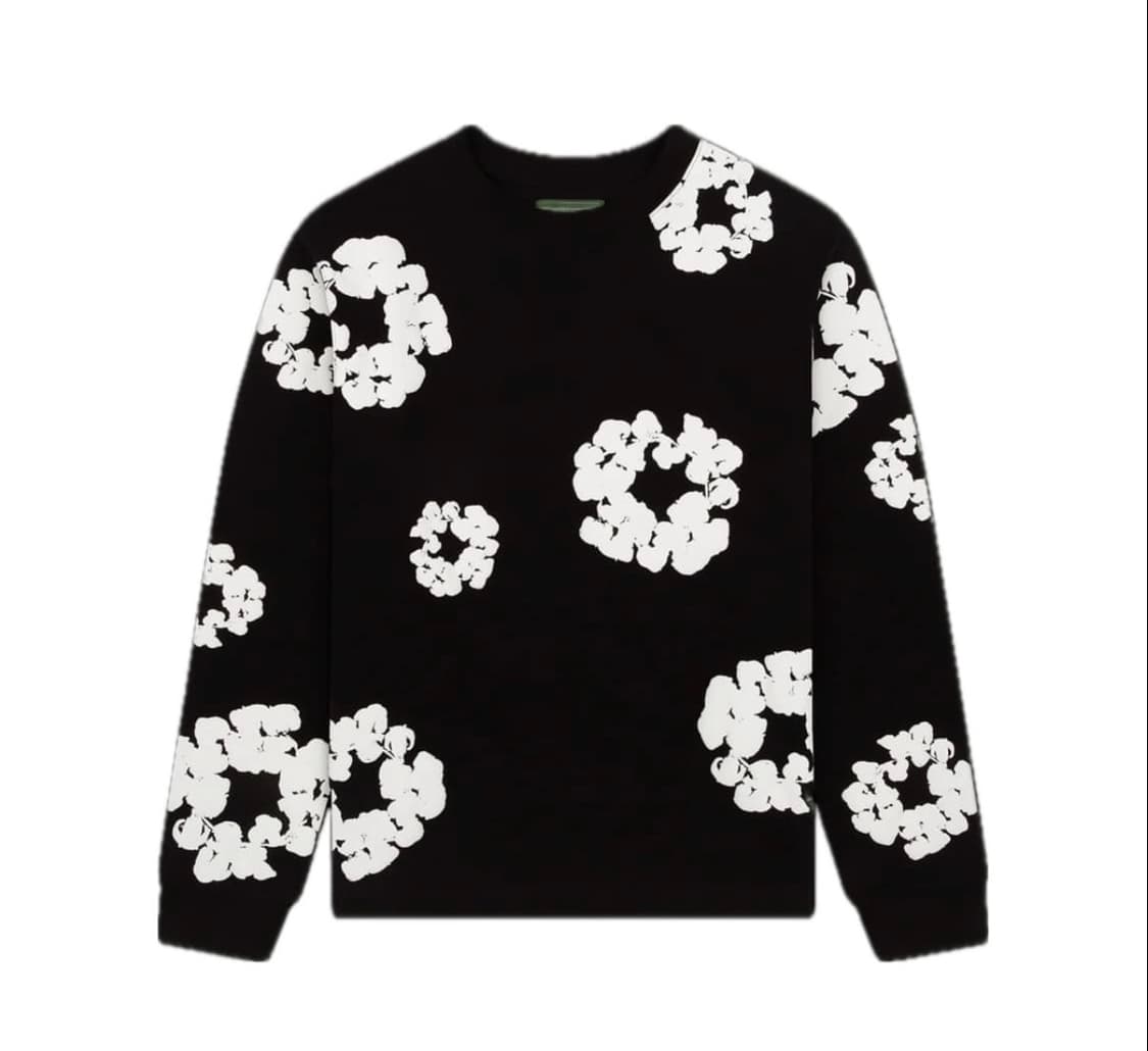 Cotton Wreath Long Sleeve Black L 상품이미지1