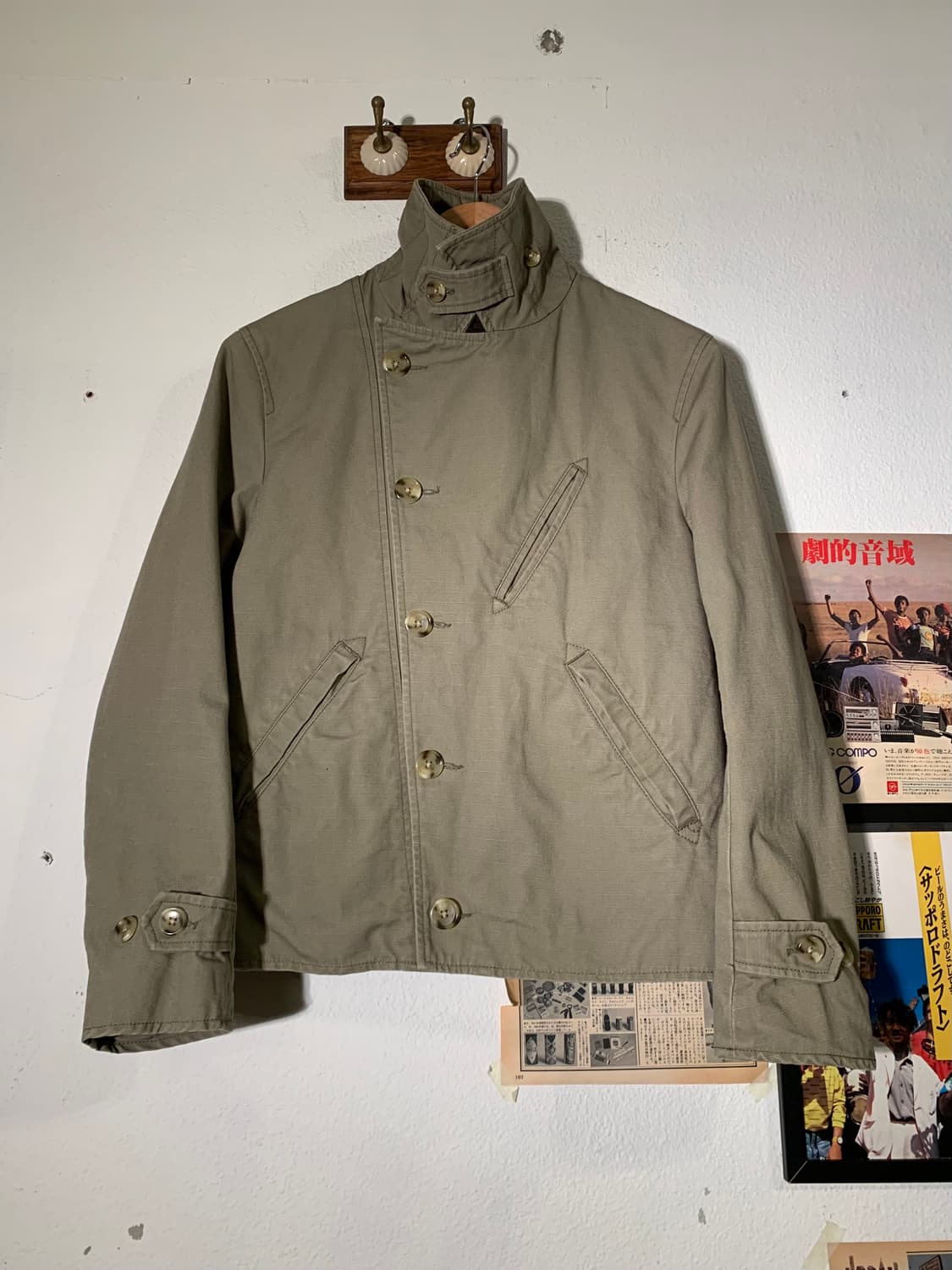 엔지니어드가먼츠 버클카라 베이지 피코트 자켓 상품이미지7