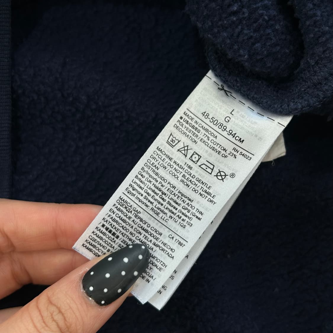 GAP 갭 화이트로고 네이비 맨투맨 상품이미지6